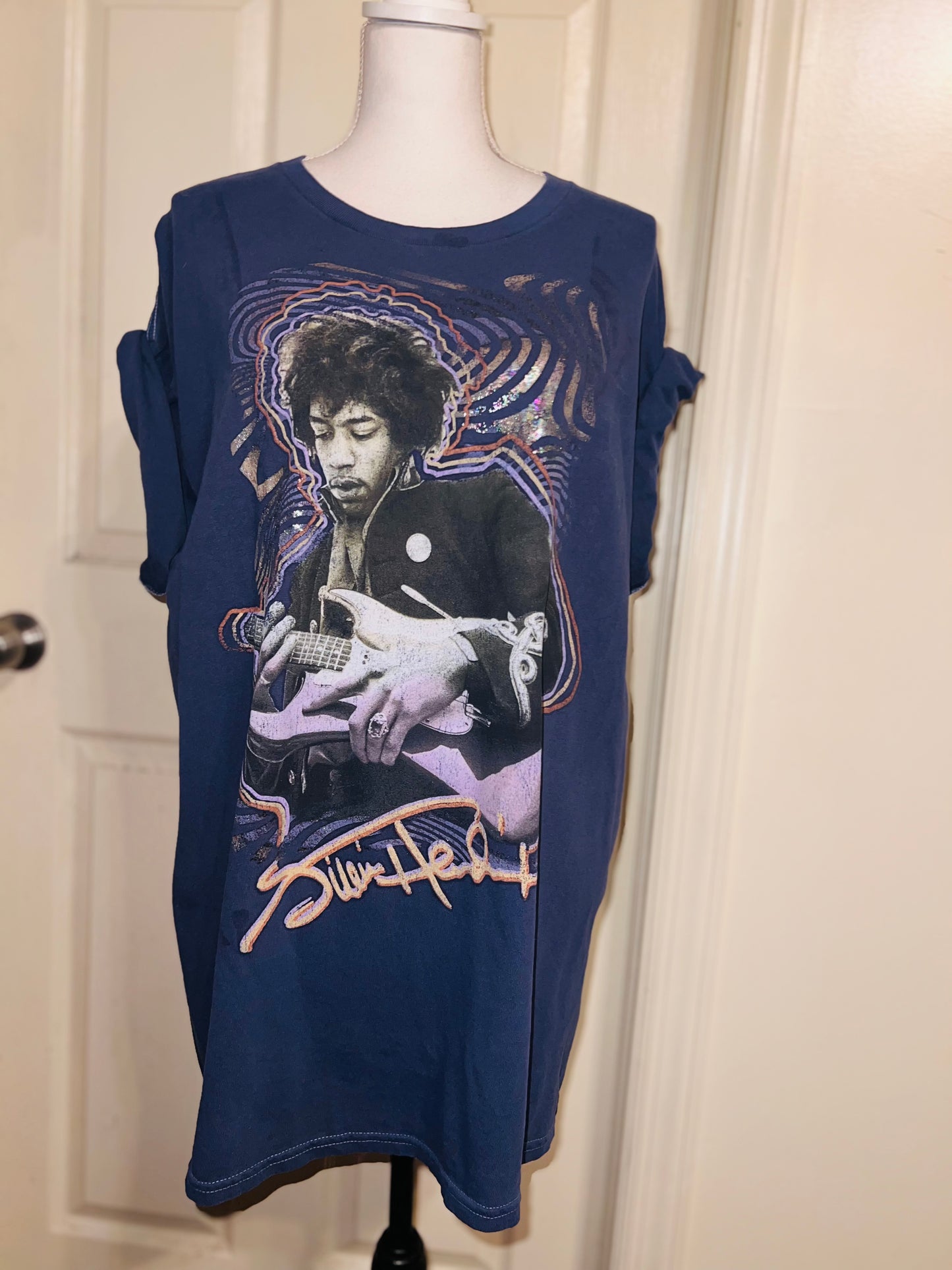 Jimi Hendrix Oversized Distressed Tee