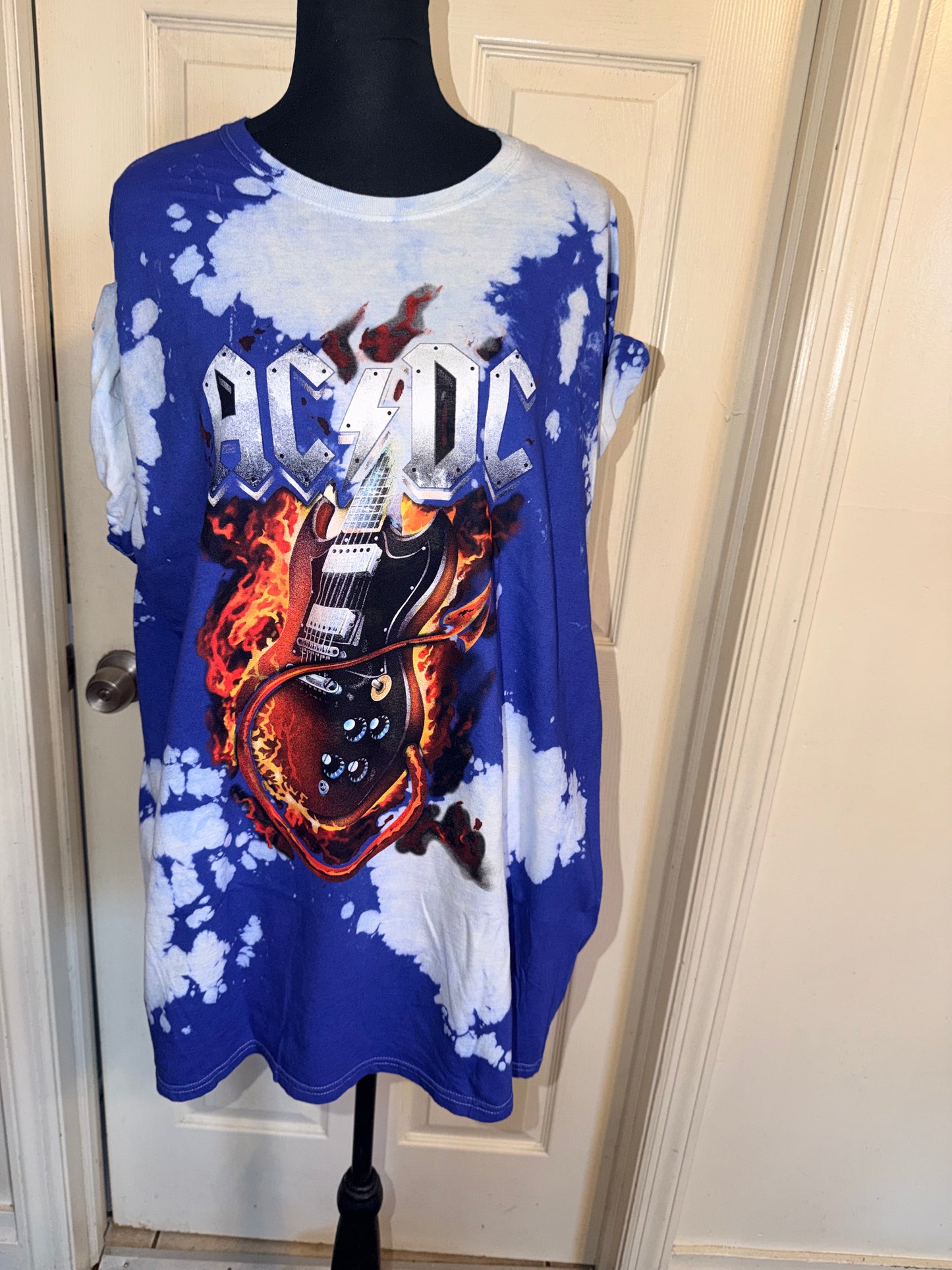 AC/DC Oversized Distressed Tee