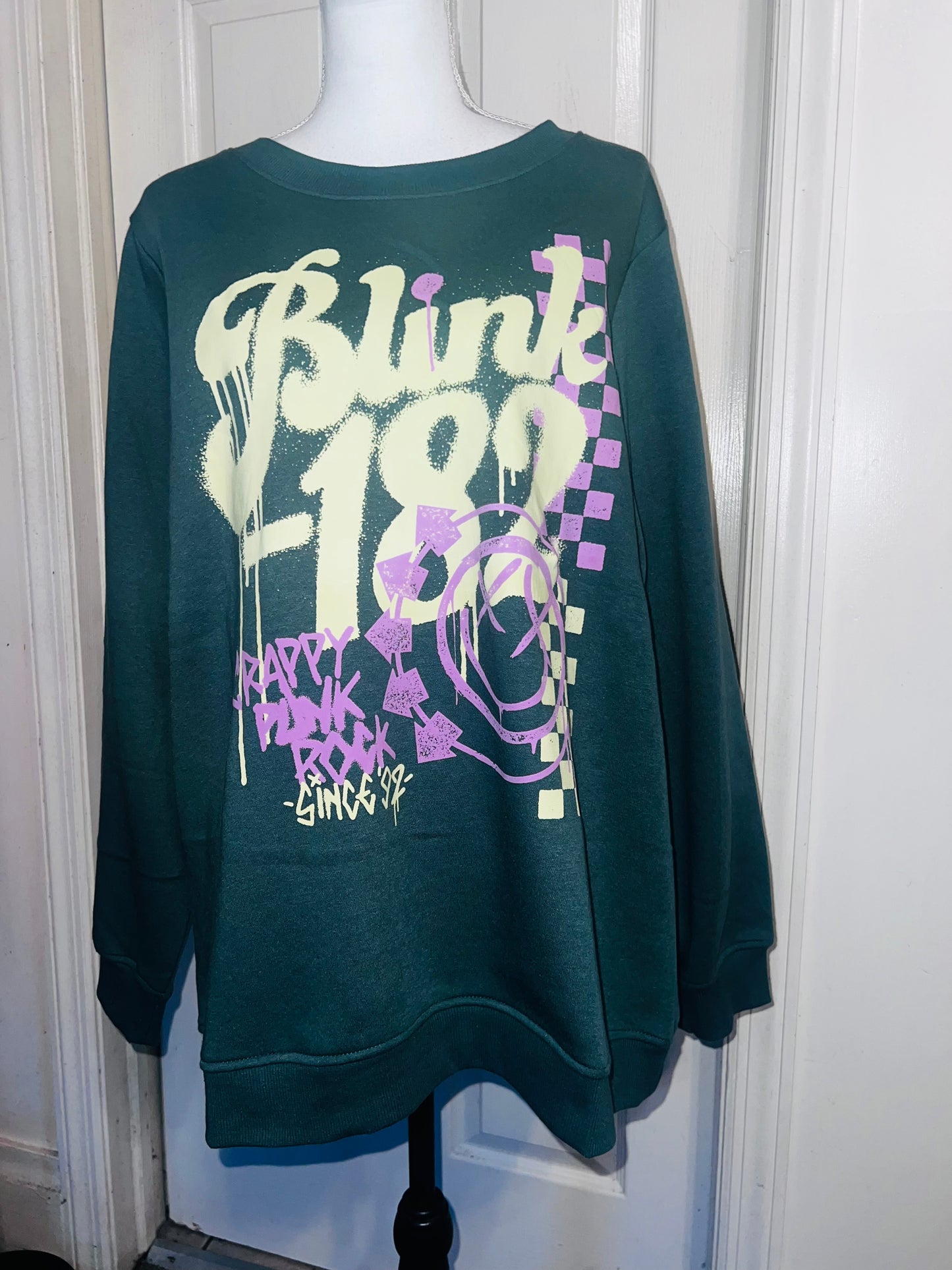 Blink 182 Oversized Distressed Sweatshirt