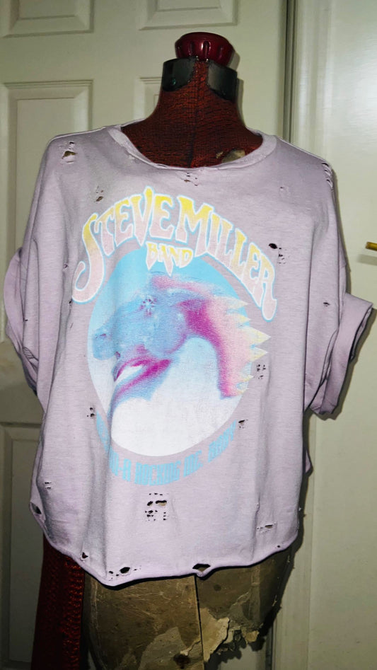 Steve Miller Band Cropped Distressed Tee