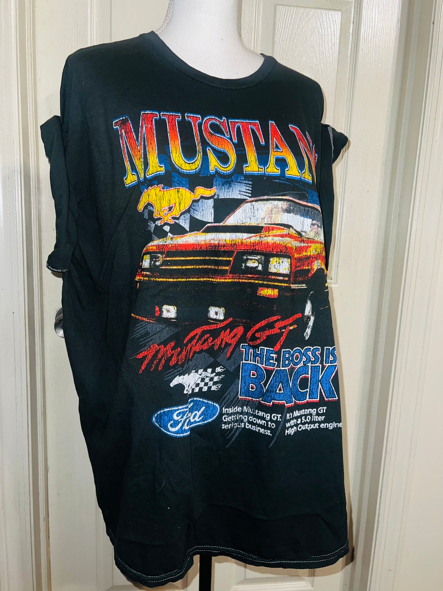 Ford Mustang Oversized Distressed Tee