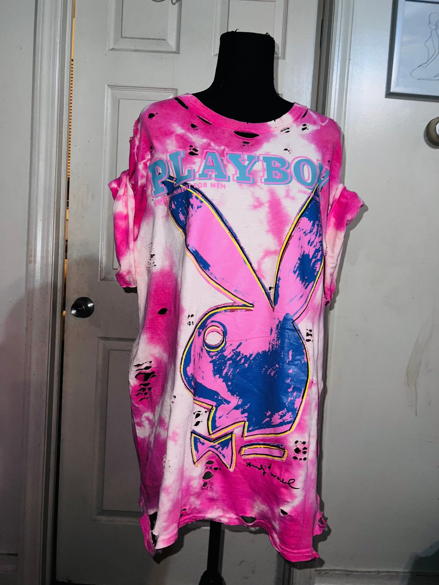 Playboy Andy Warhol Tie Dye Oversized Tee