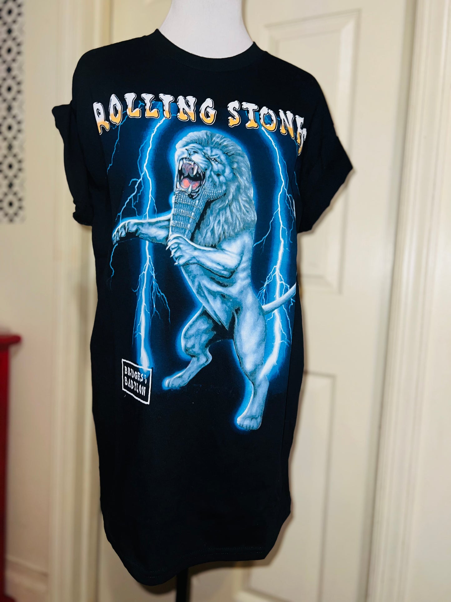 The Rolling Stones Bridges to Babylon Oversized Distressed Tee