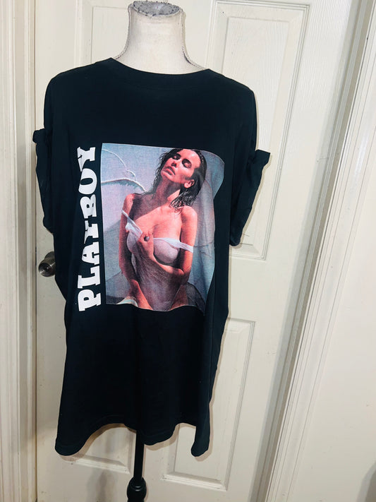 Playboy Oversized Distressed Tee