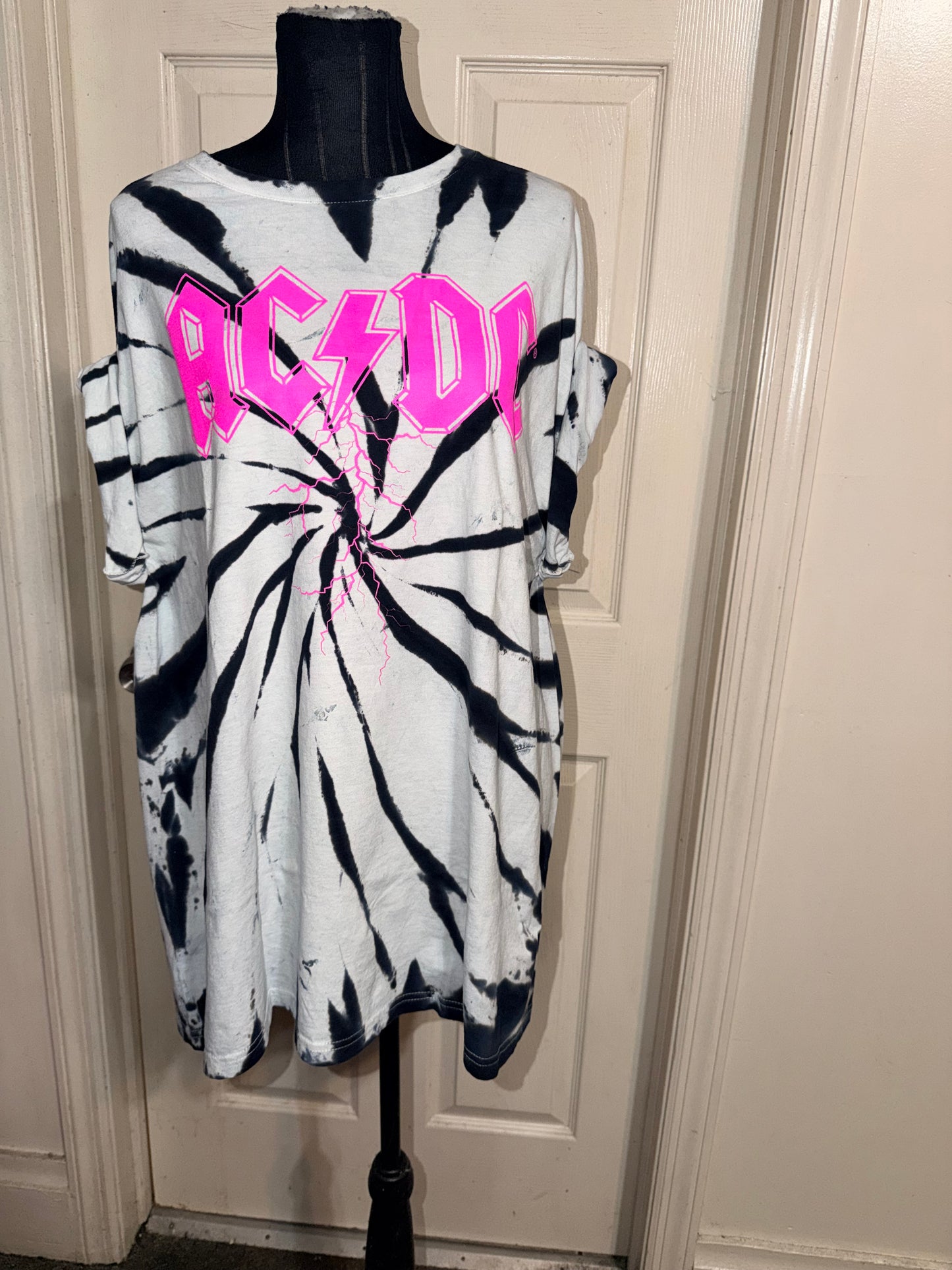AC/DC Oversized Distressed Tee