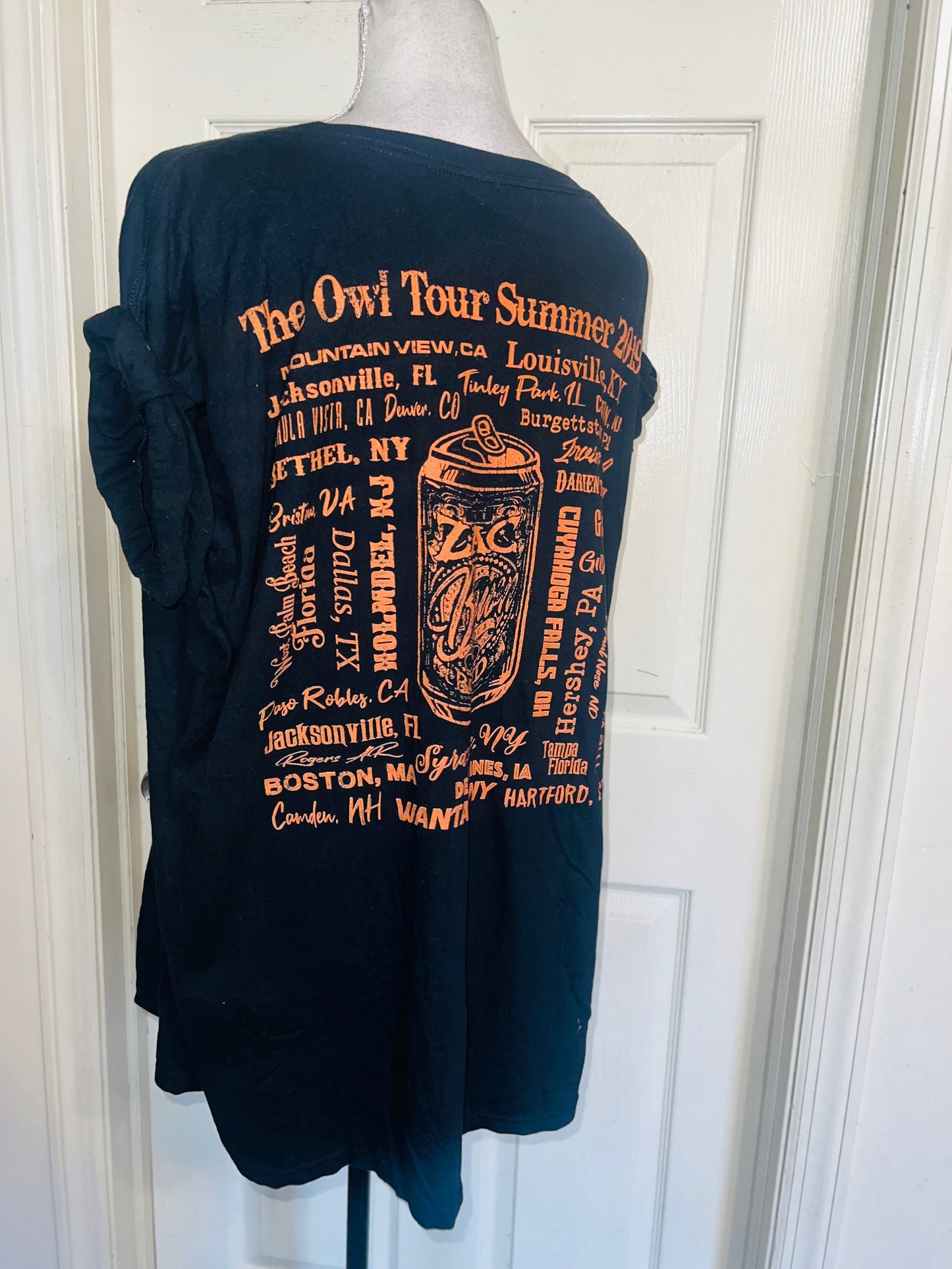 Zac Brown Band Double Sides Oversized Distressed Tee