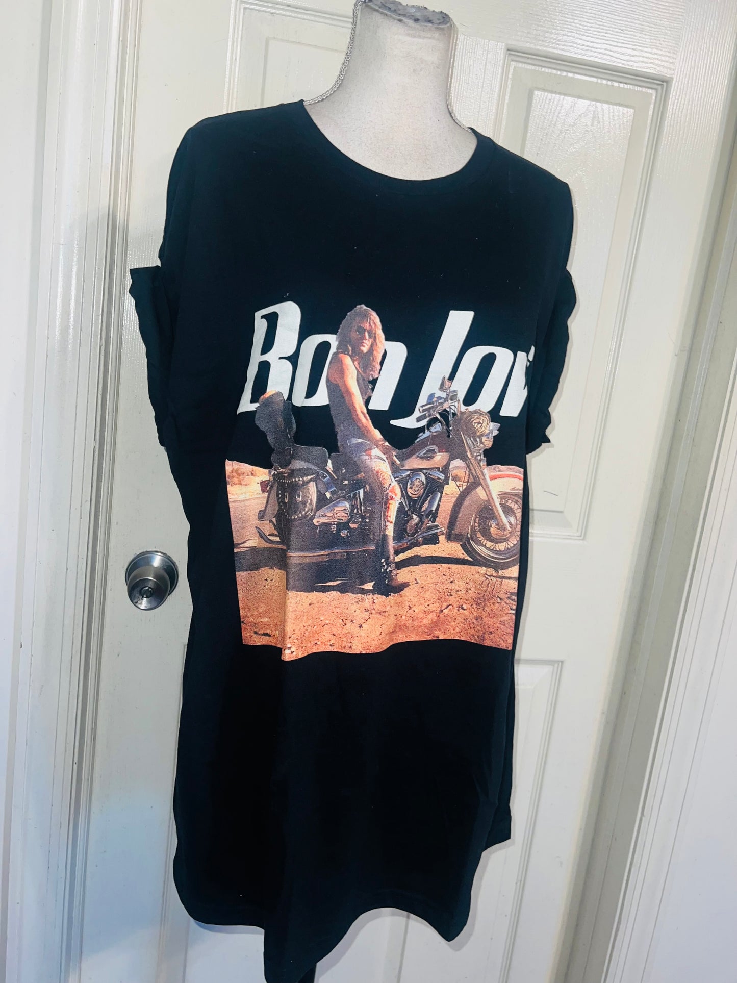 Bon Jovi Oversized Distressed Tee