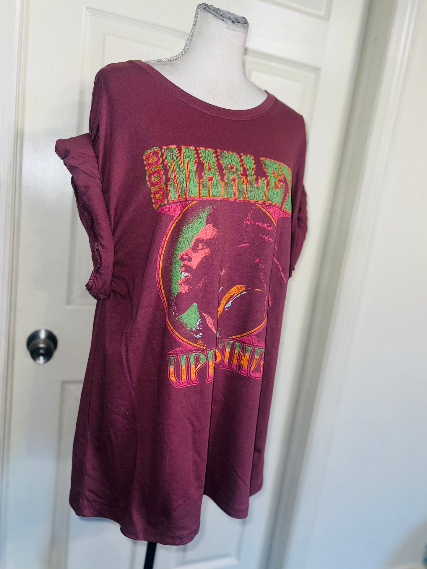 Bob Marley Oversized Distressed Tee