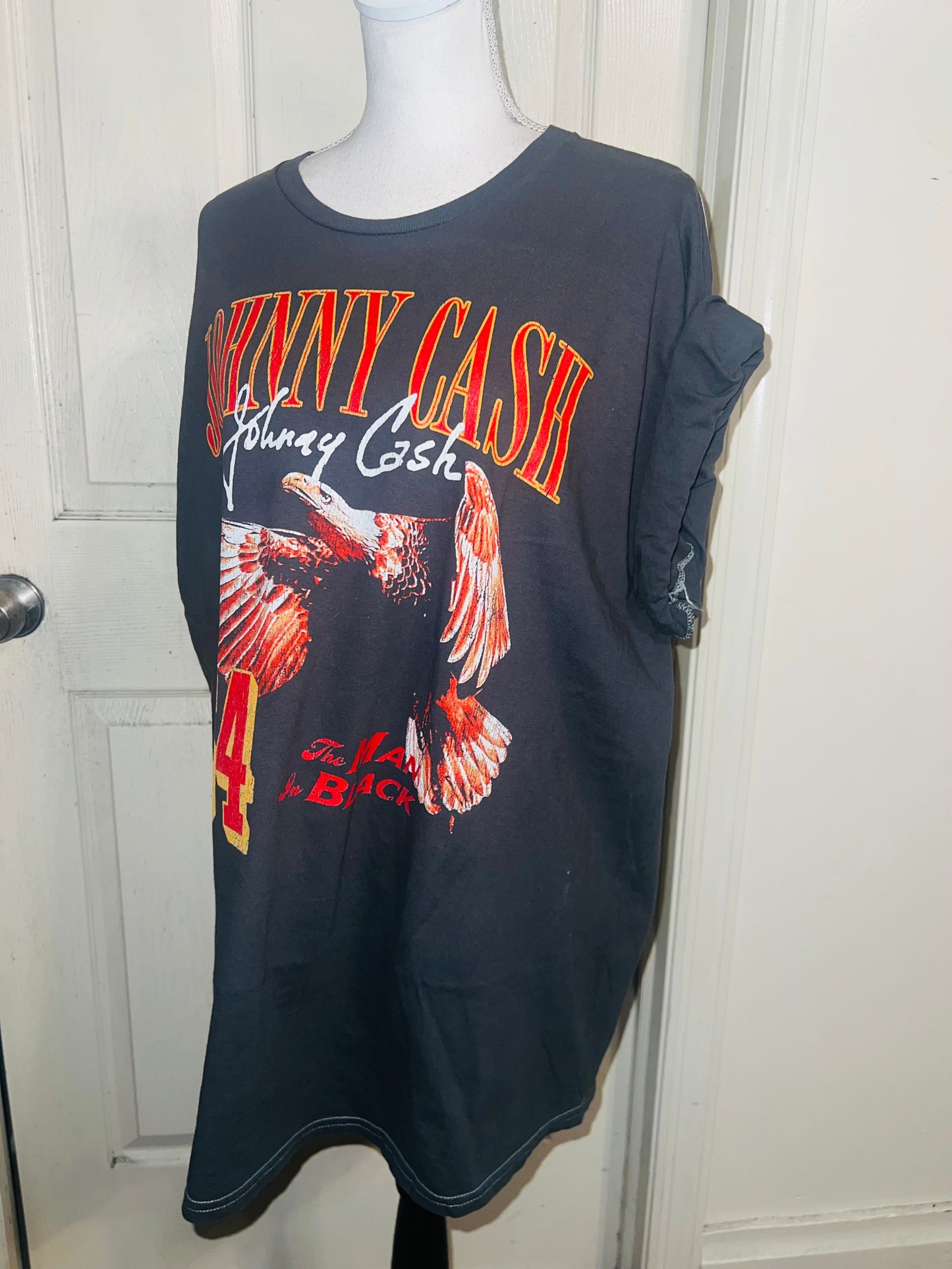 Johnny Cash Double Sided Oversized Distressed Tee