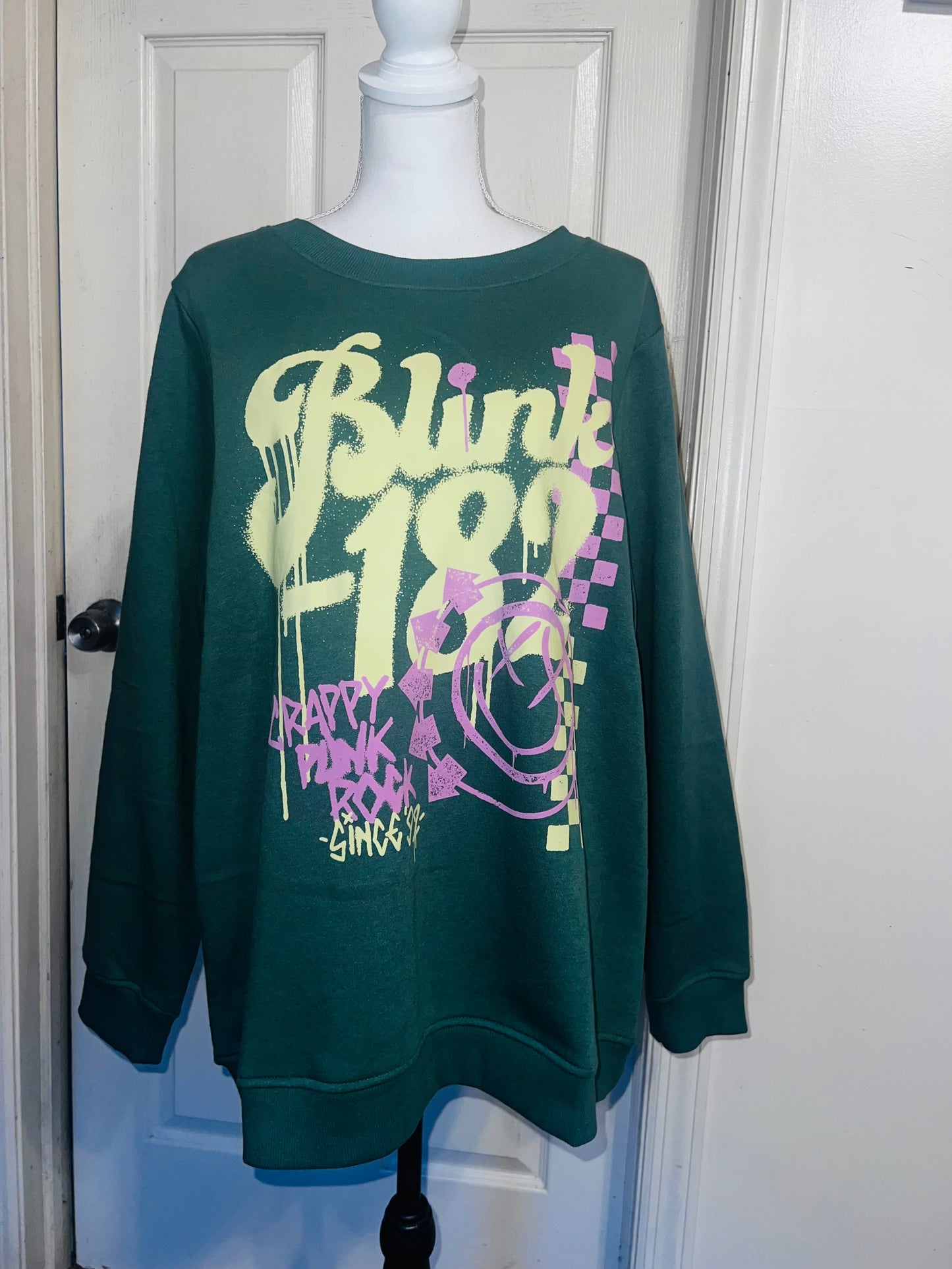 Blink 182 Oversized Distressed Sweatshirt