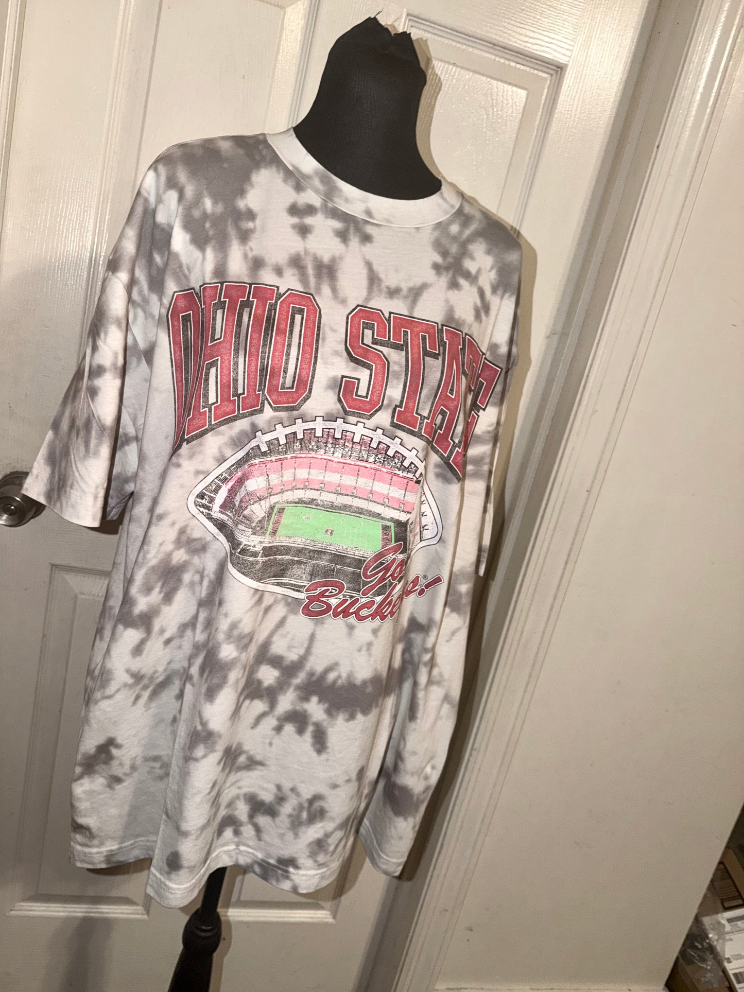 Ohio State Oversized Distressed Tee