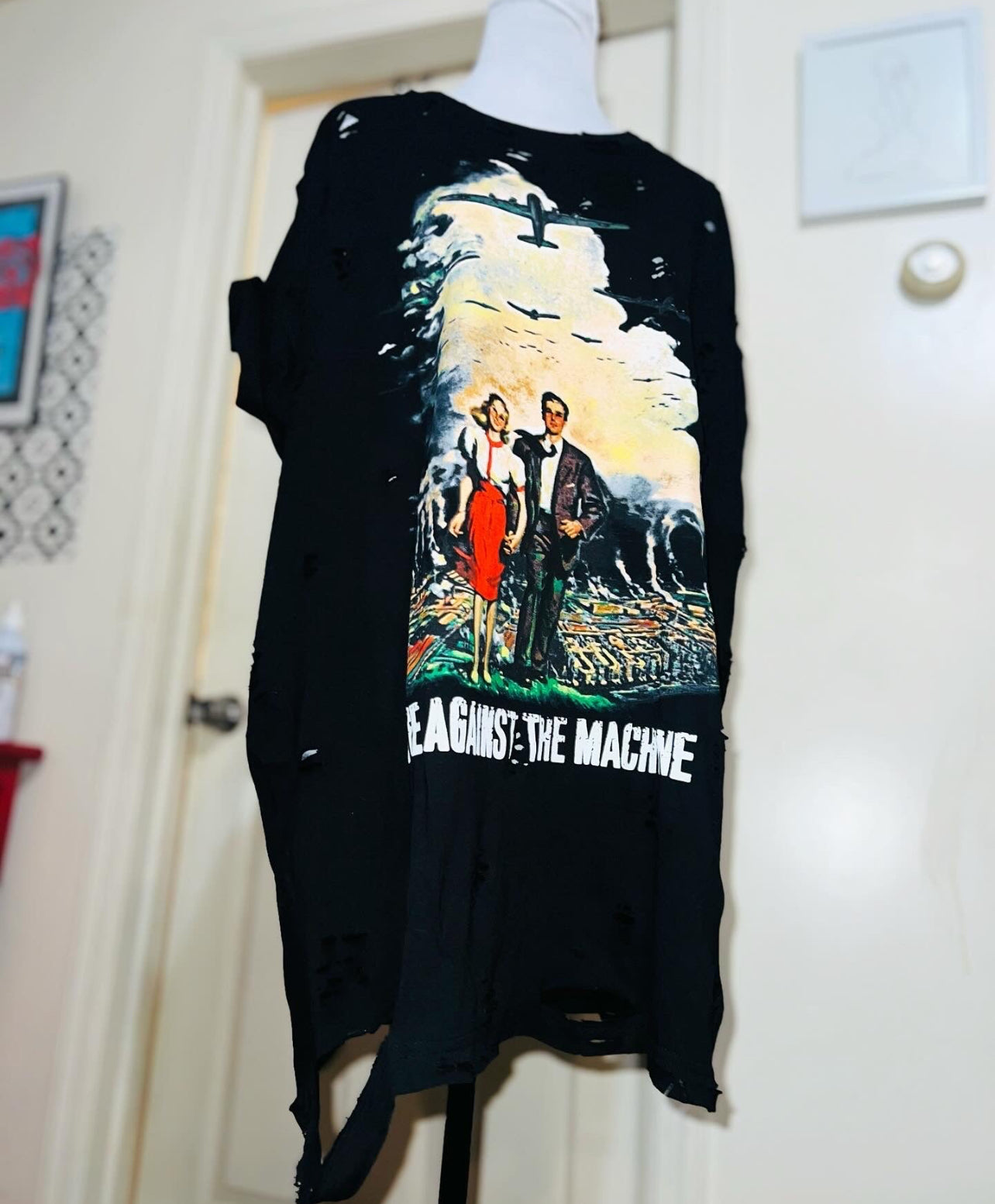 Rage Against the Machine Oversized Distressed Tee