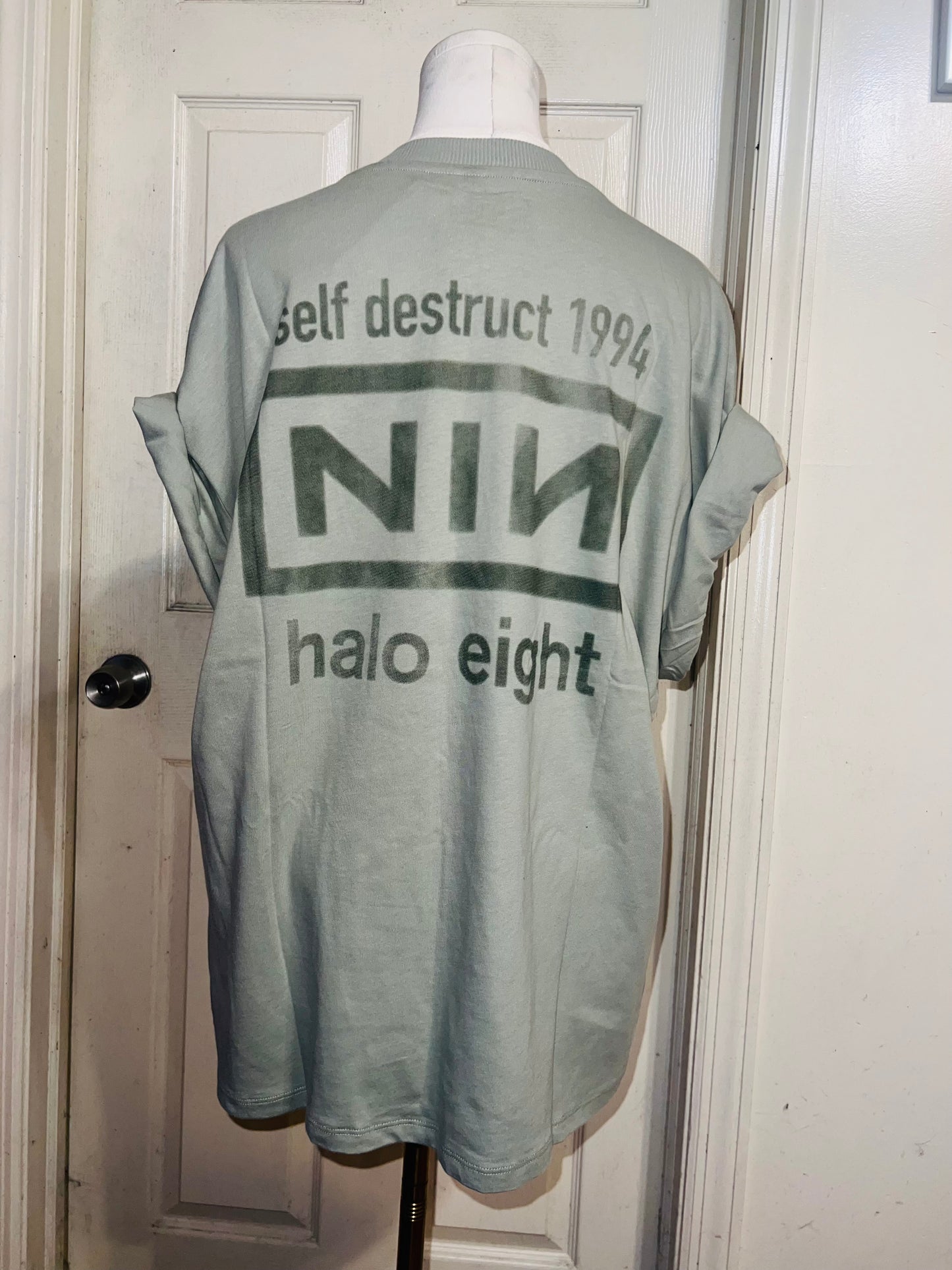 Nine Inch Nails Double Sided Oversized Distressed Tees