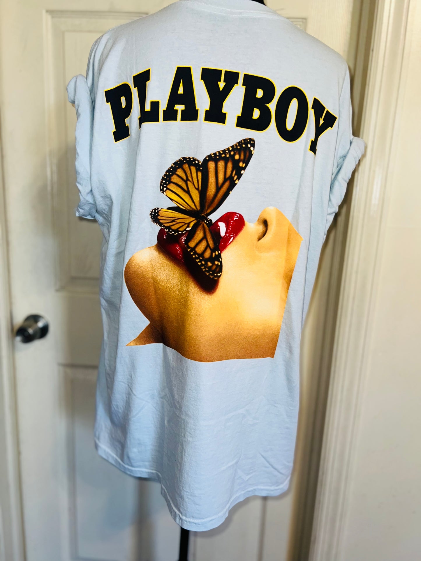 Playboy Double Sided Oversized Distressed Tee