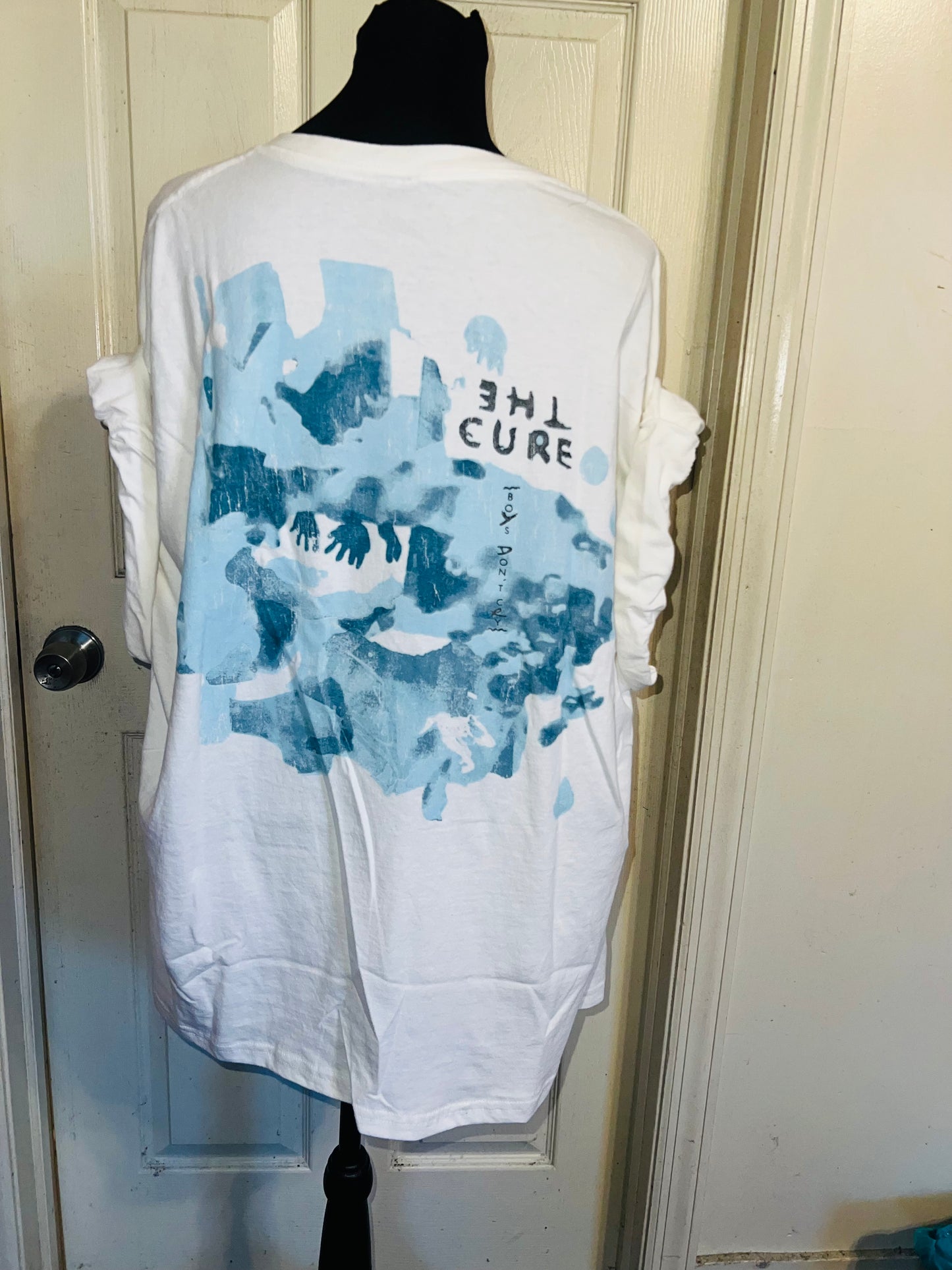 The Cure Double Sided Oversized Distressed Tee