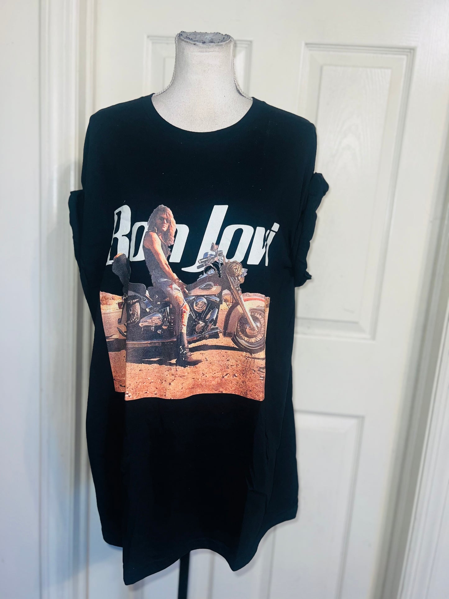 Bon Jovi Oversized Distressed Tee