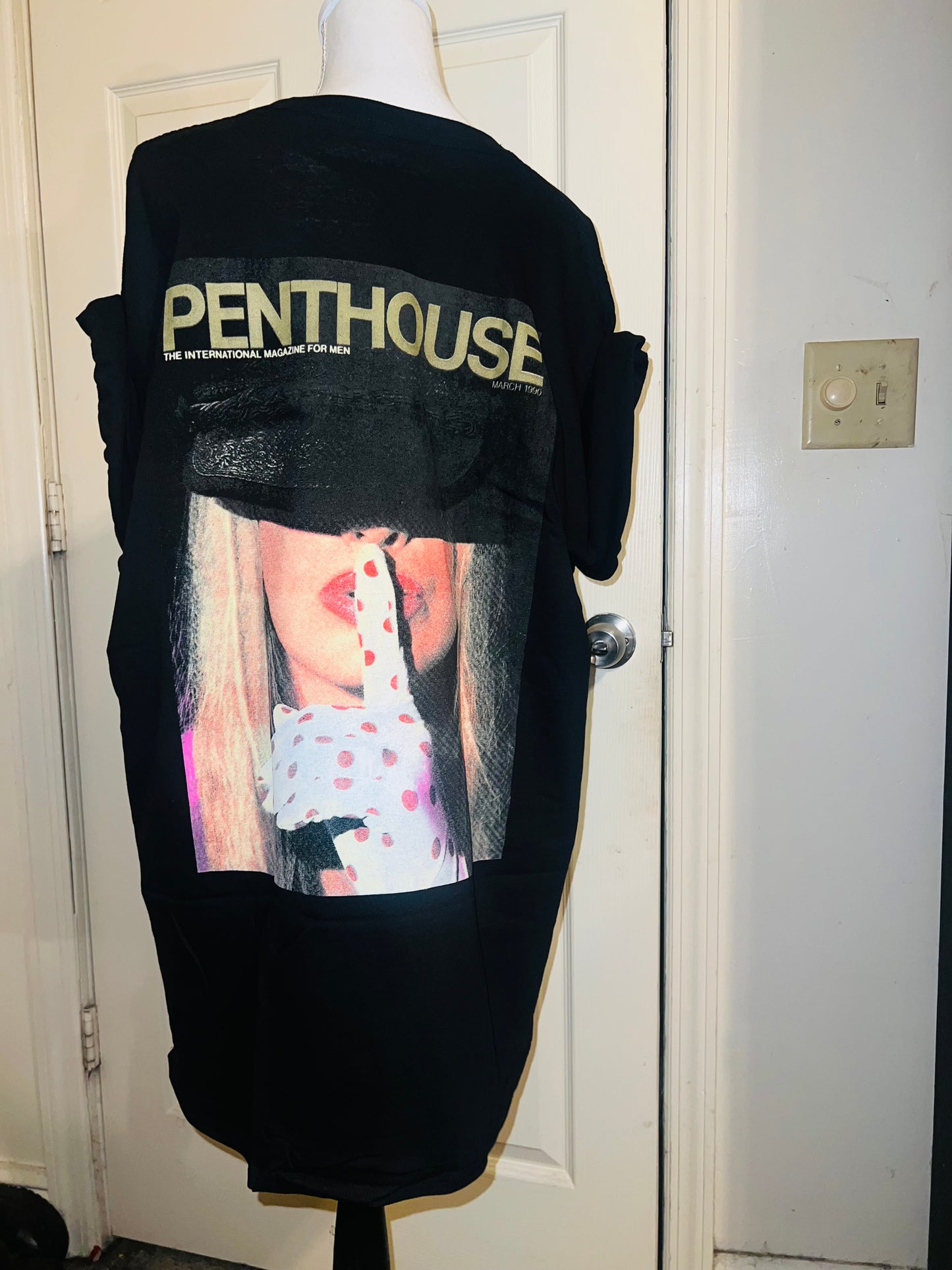 Penthouse Double Sided Oversized Distressed Tee