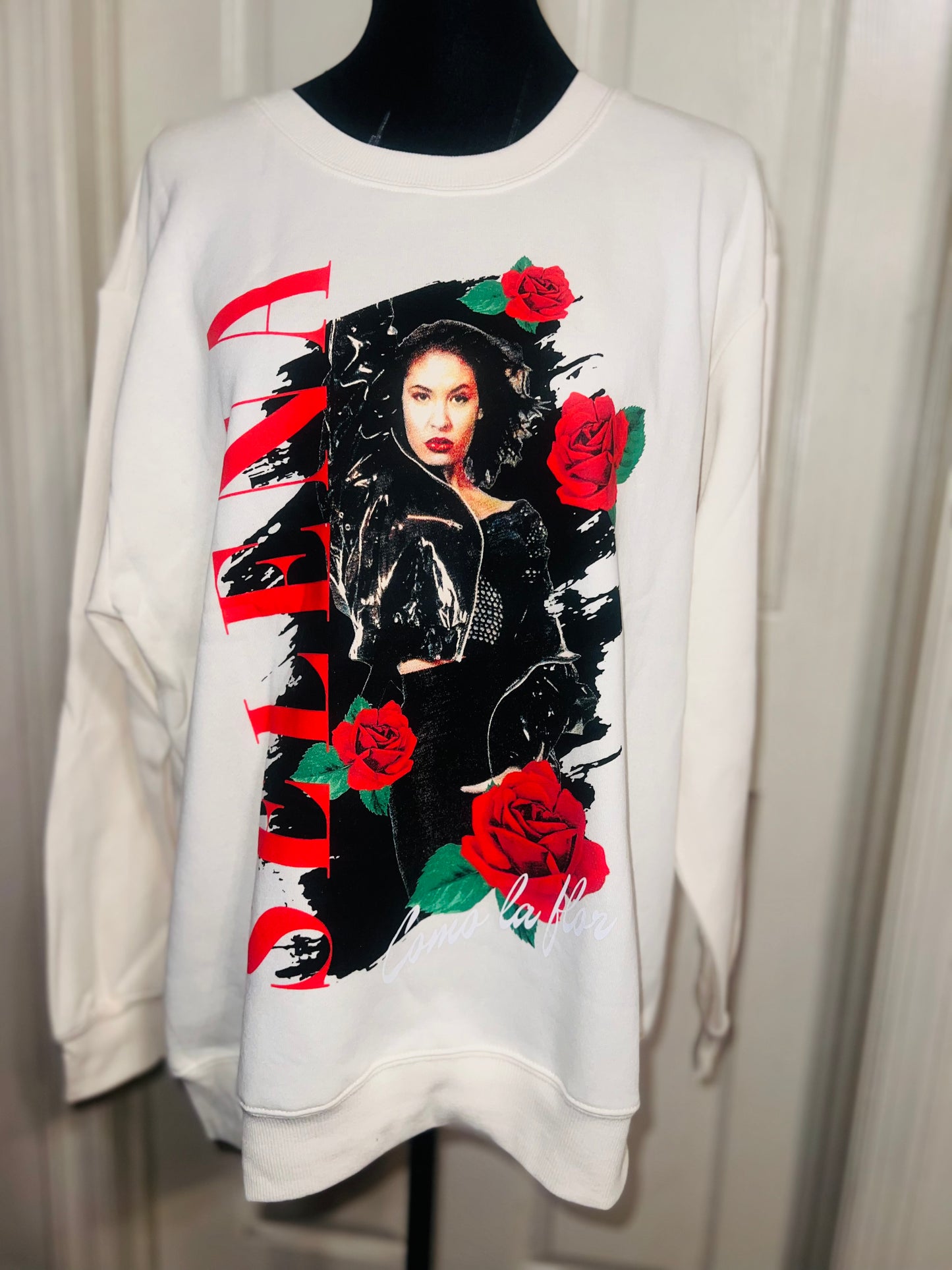 Selena Oversized Distressed Sweatshirt