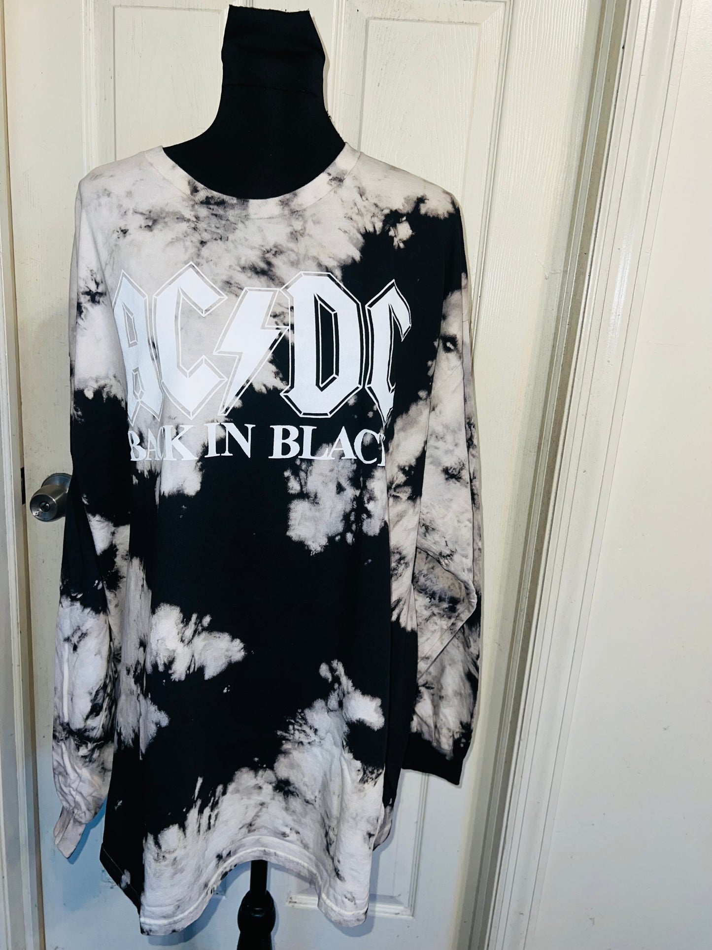 AC/DC Double Sided Oversized Distressed Tee