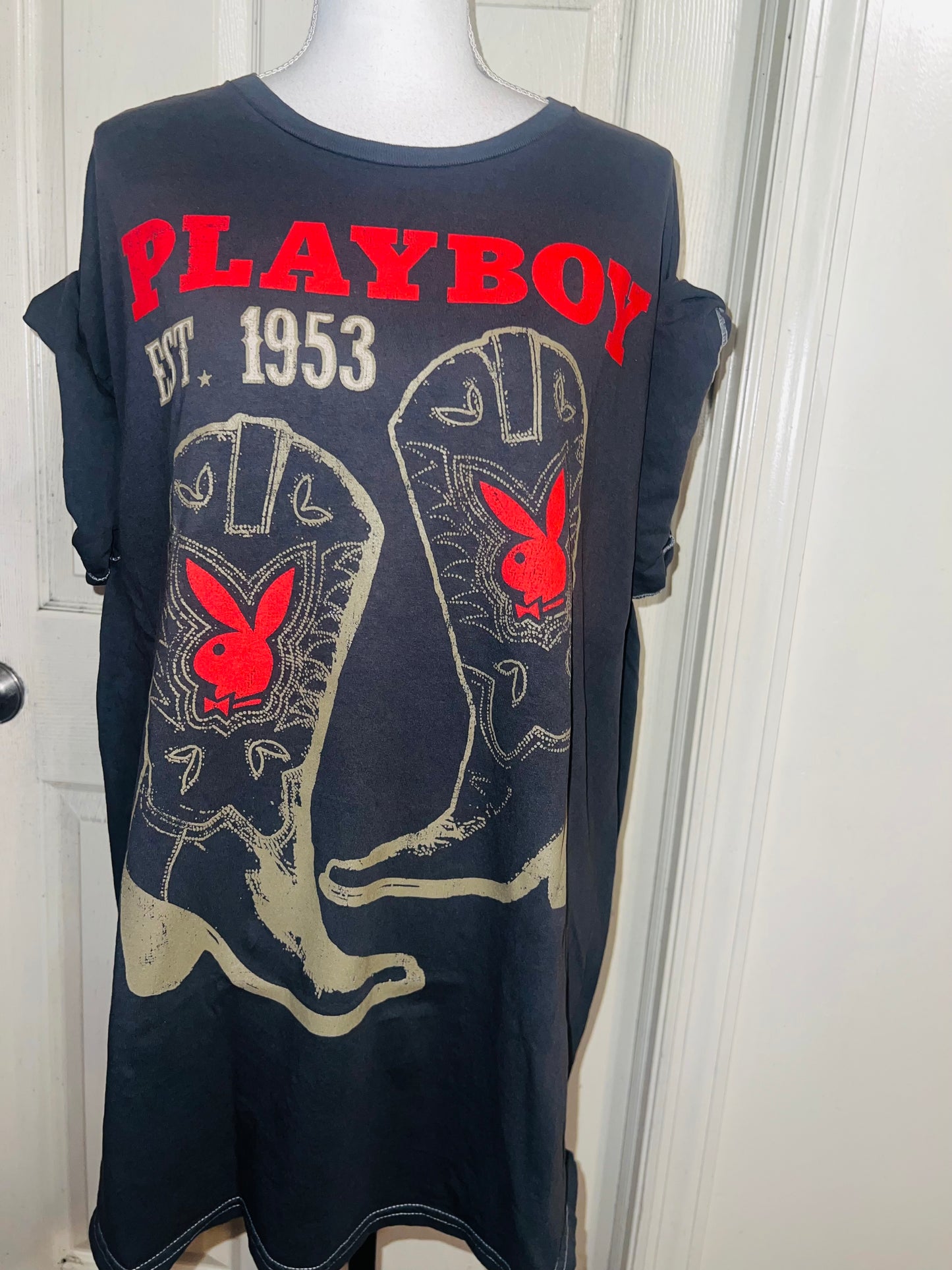 Dodge Hellcat Racing Oversized Distressed Tee  on