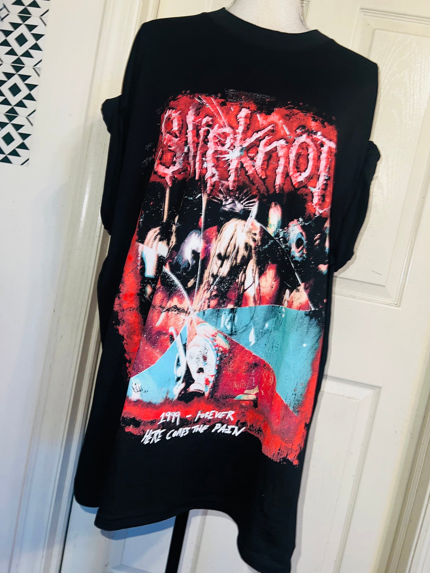 Slipknot Double Sided Oversized Distressed Tee