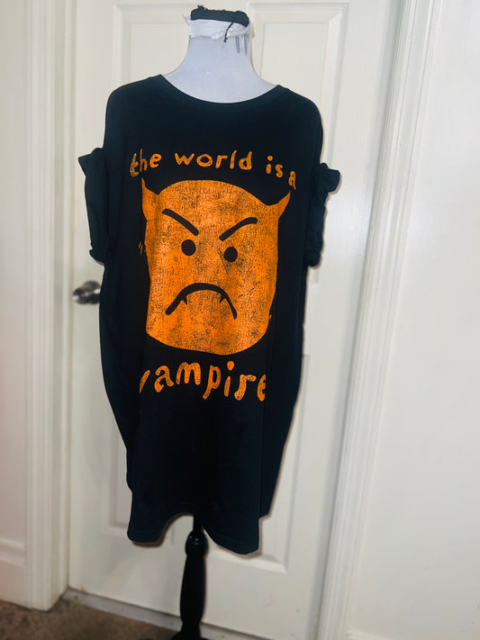 The Smashing Pumpkins Tour Double Sided Oversized Distressed Tee