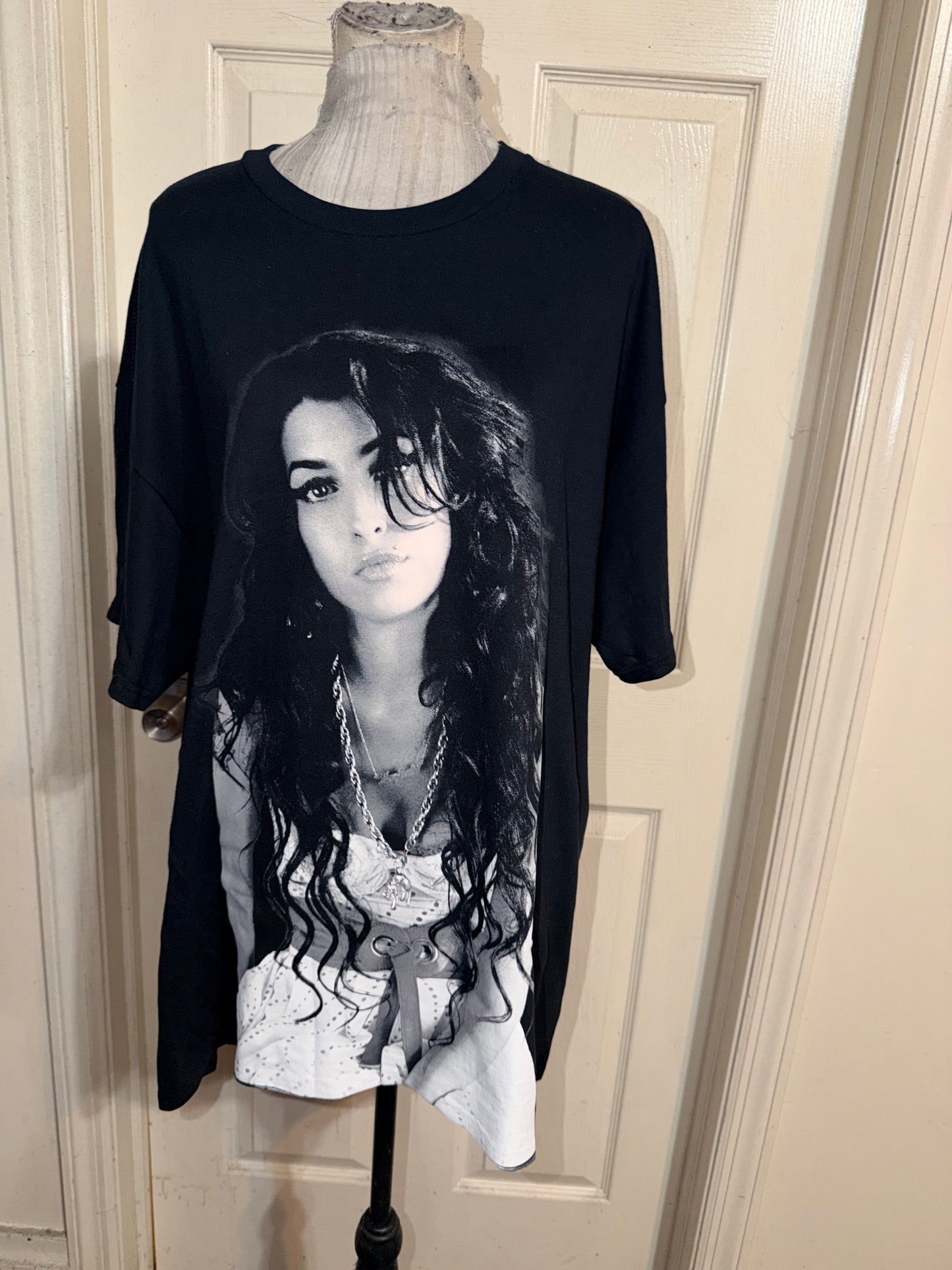 Amy Winehouse Double Sided Oversized Distressed Tee