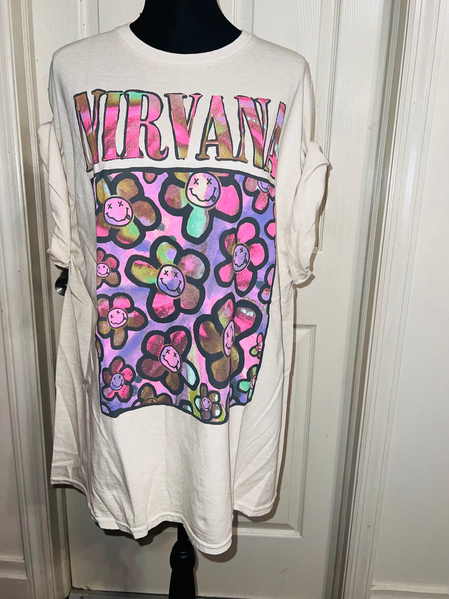 Nirvana Oversized Distressed Tee