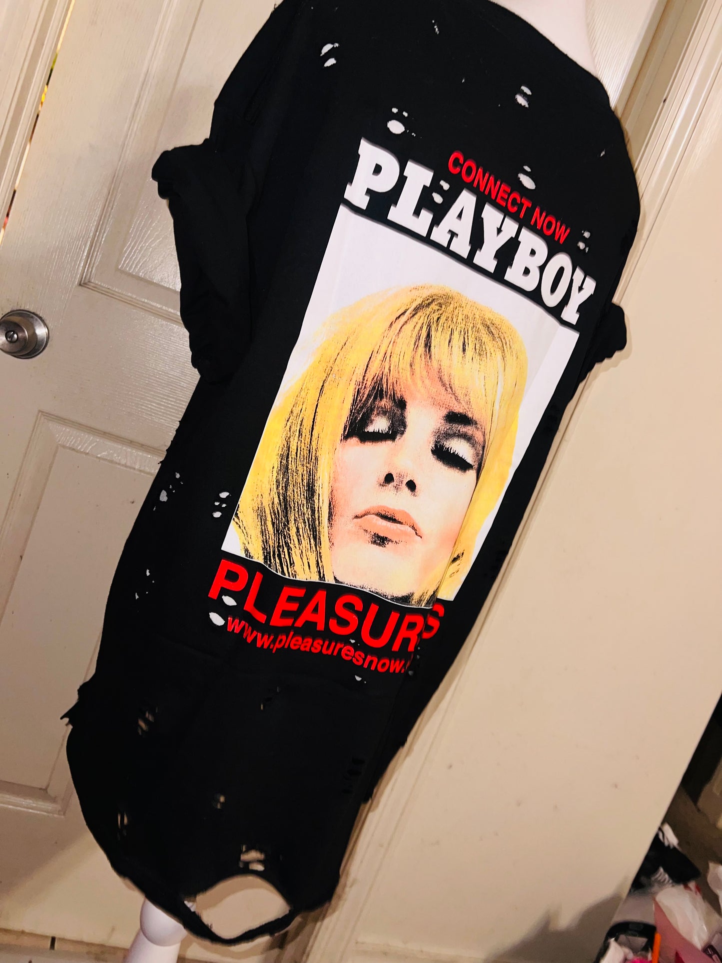 Playboy Oversized Distressed Tee