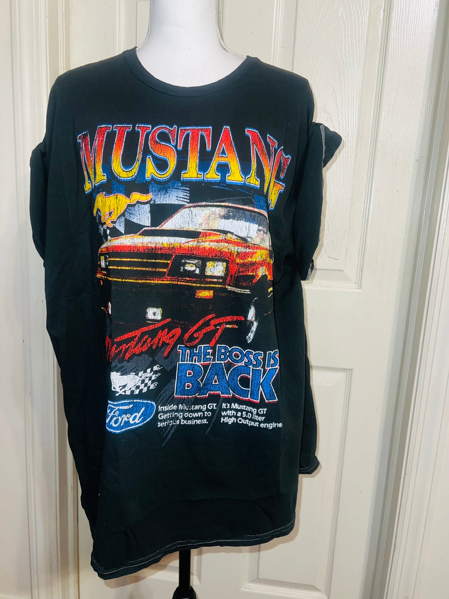 Ford Mustang Oversized Distressed Tee