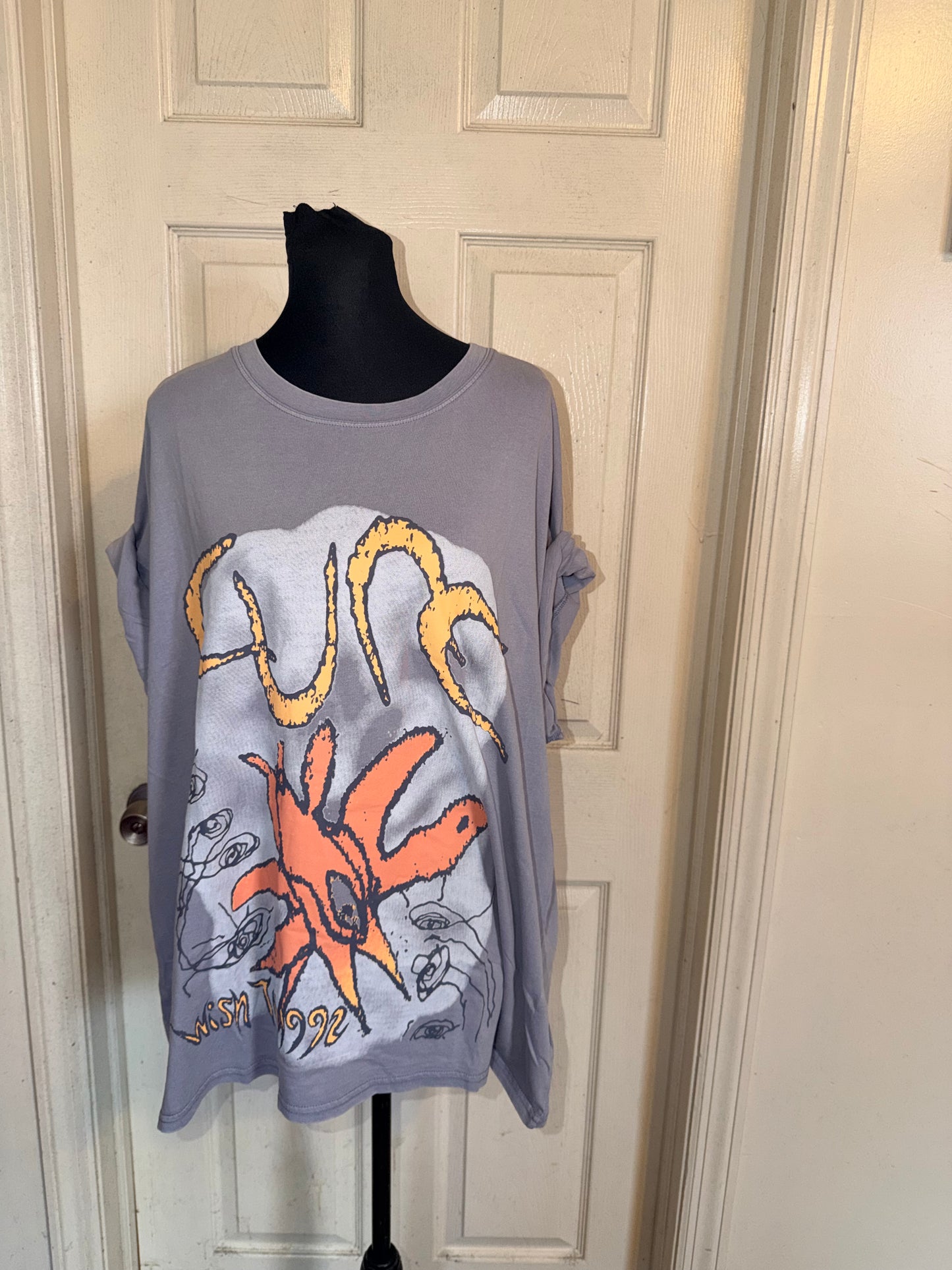 The Cure Oversized Distressed Tee