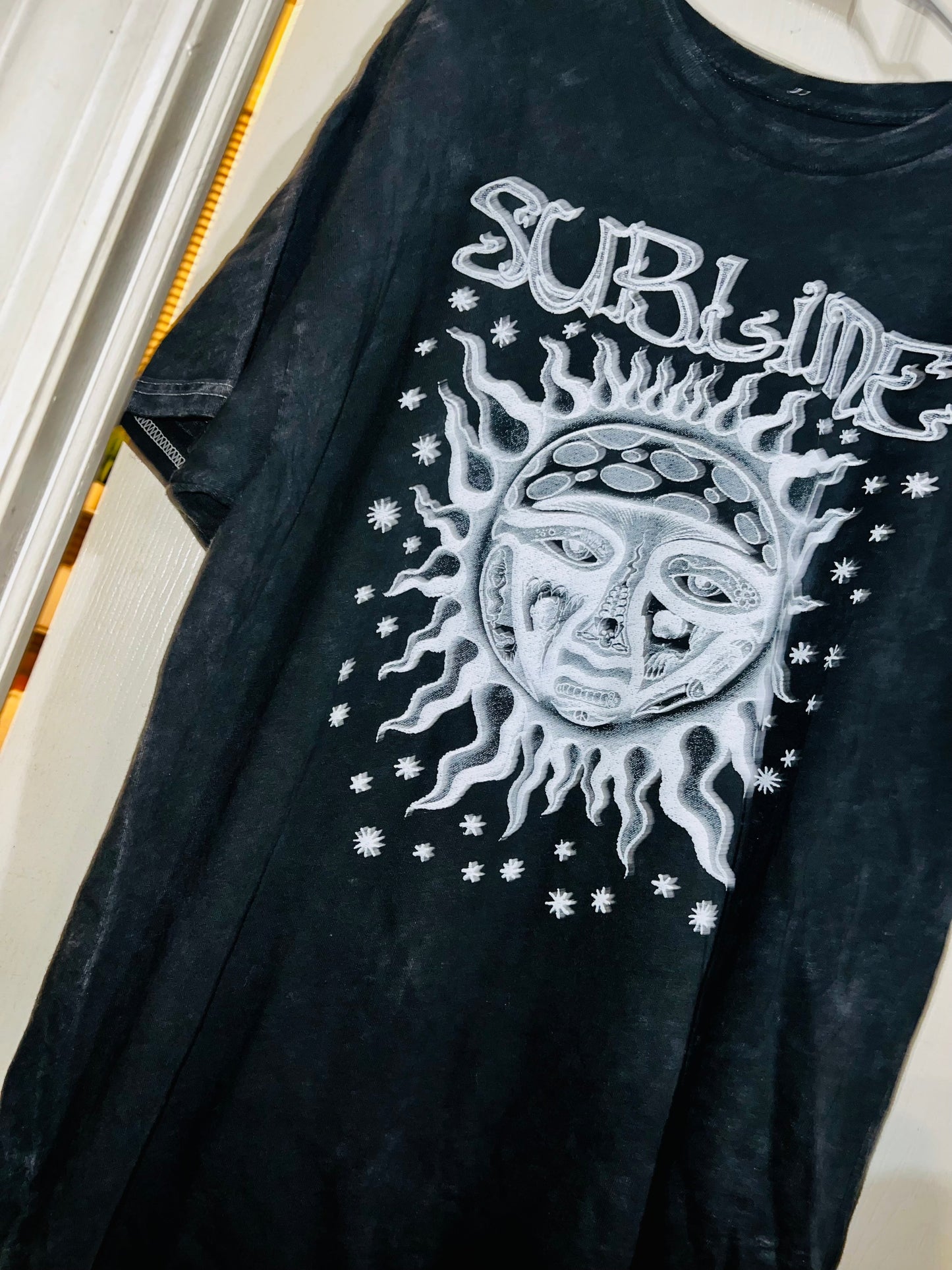 Sublime Acid Wash Oversized Distressed Tee