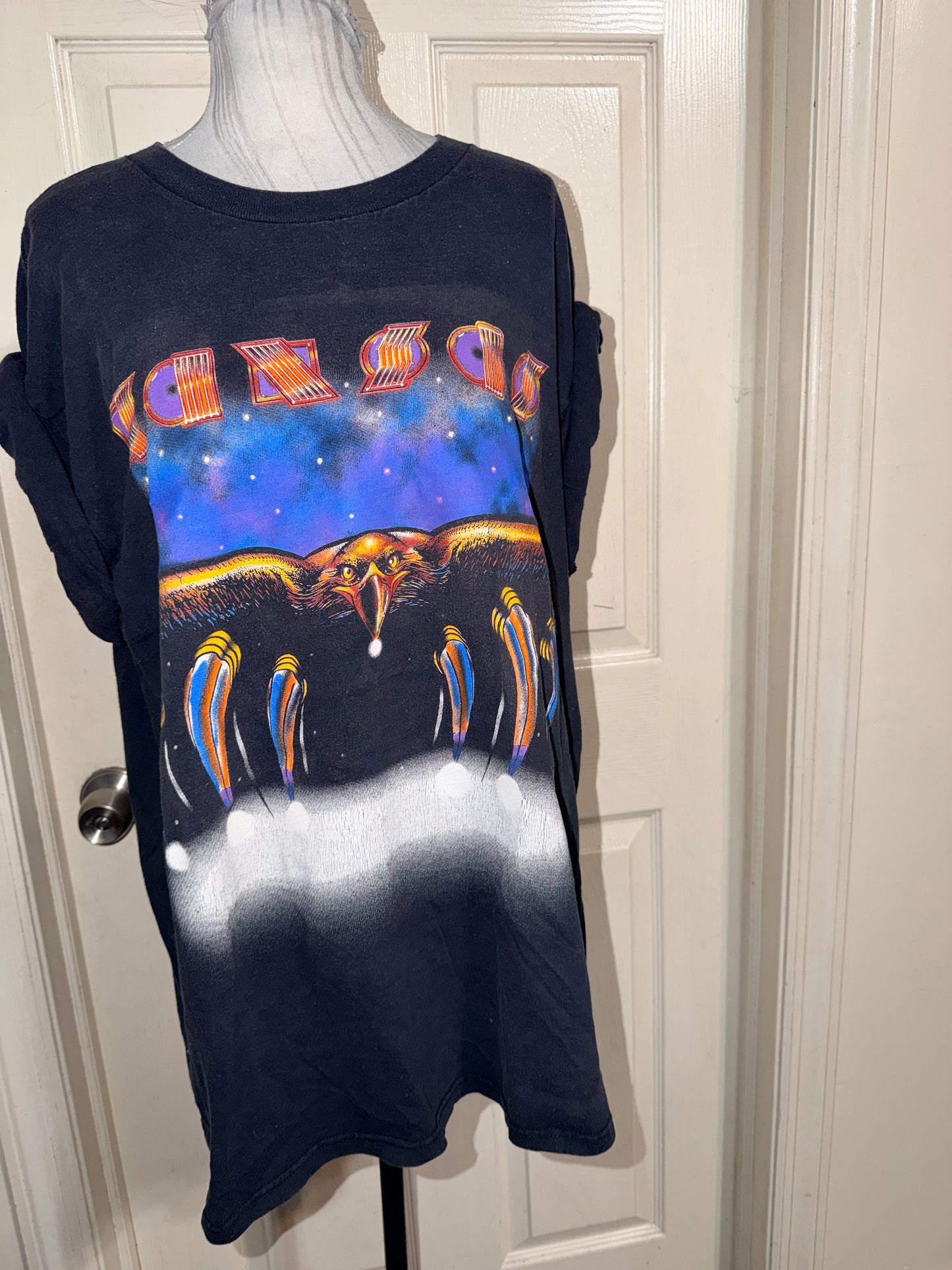 Kansas Vintage Double Sided Oversized Distressed Tee