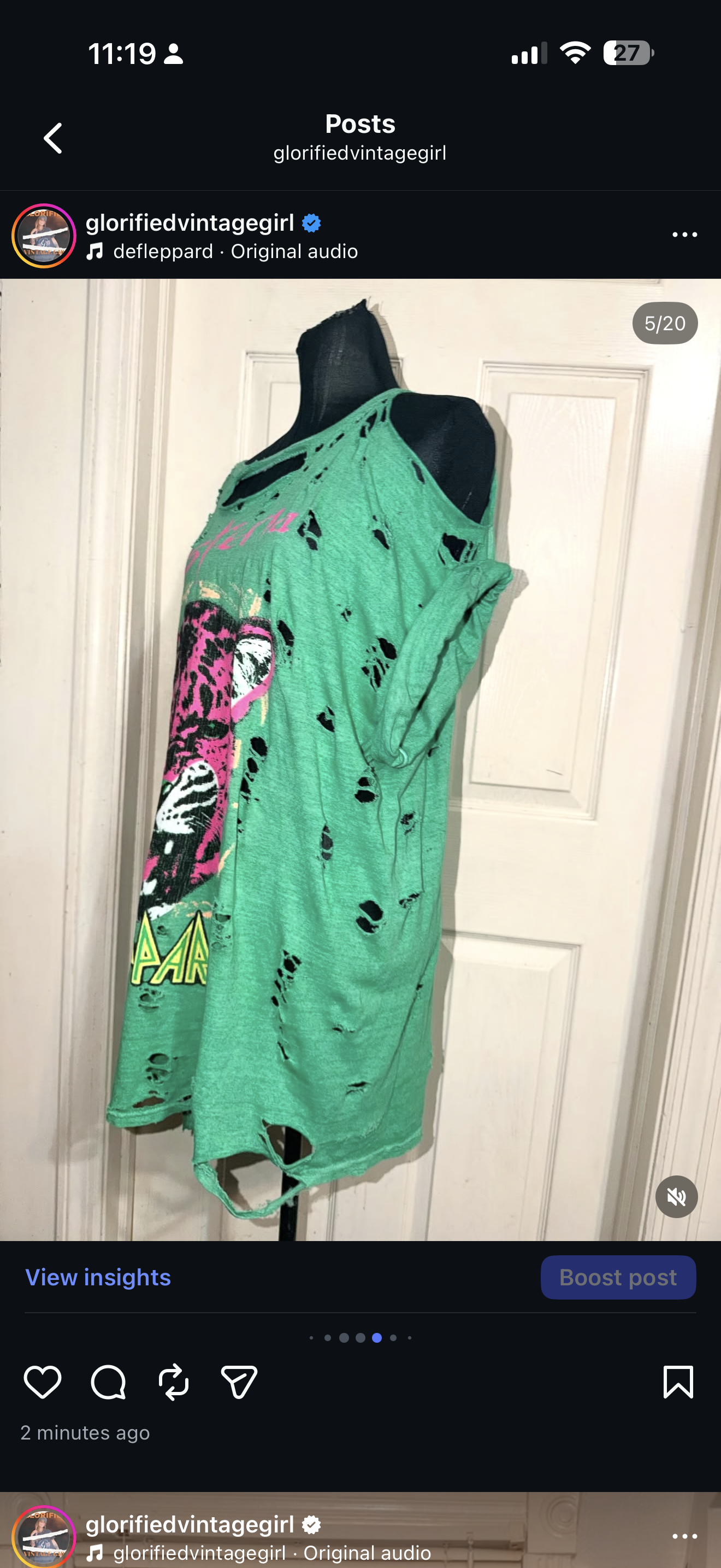 Def Leppard Oversized Distressed Tee
