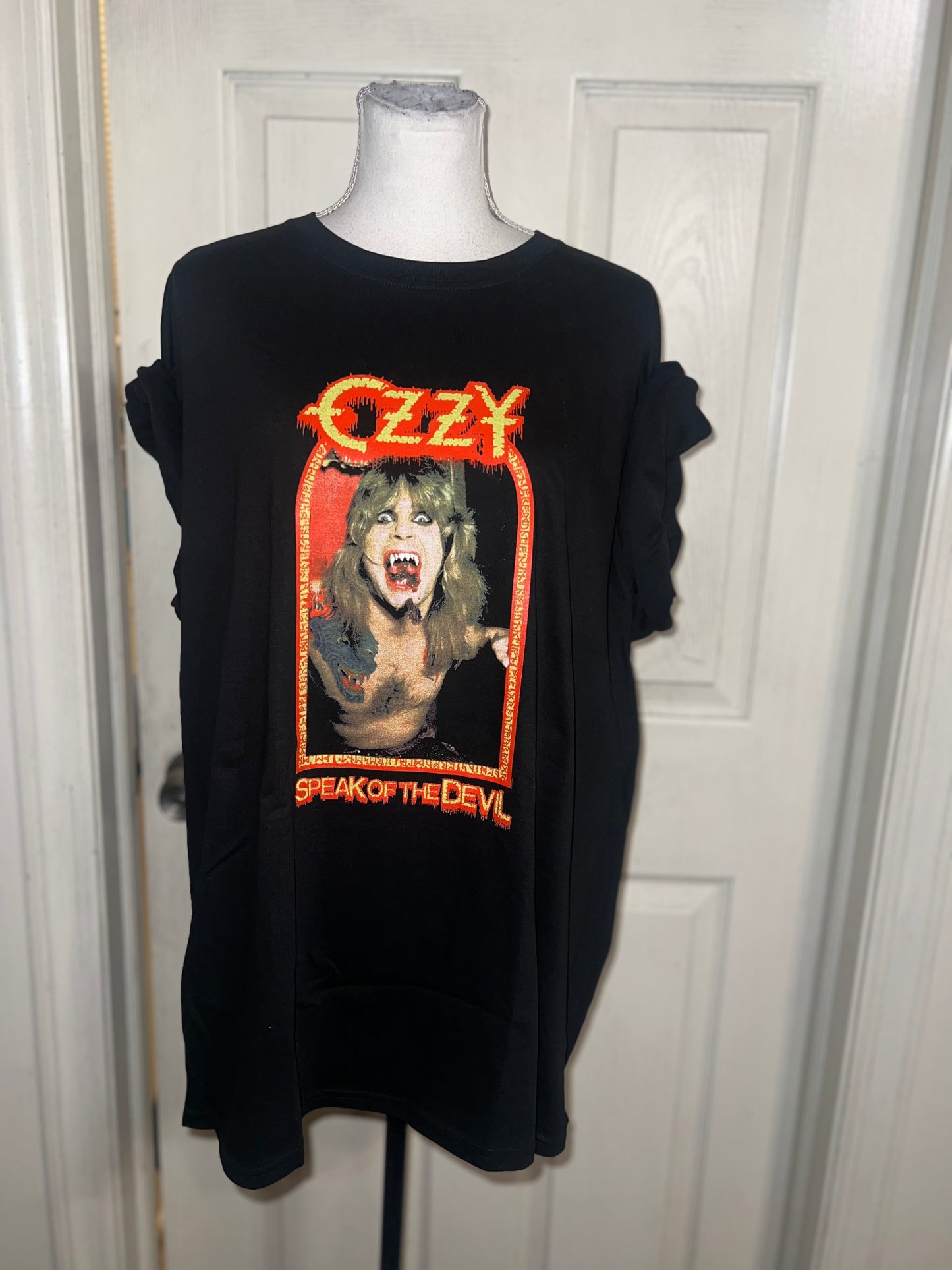 Ozzy Osbourne Double Sided Oversized Distressed Tee