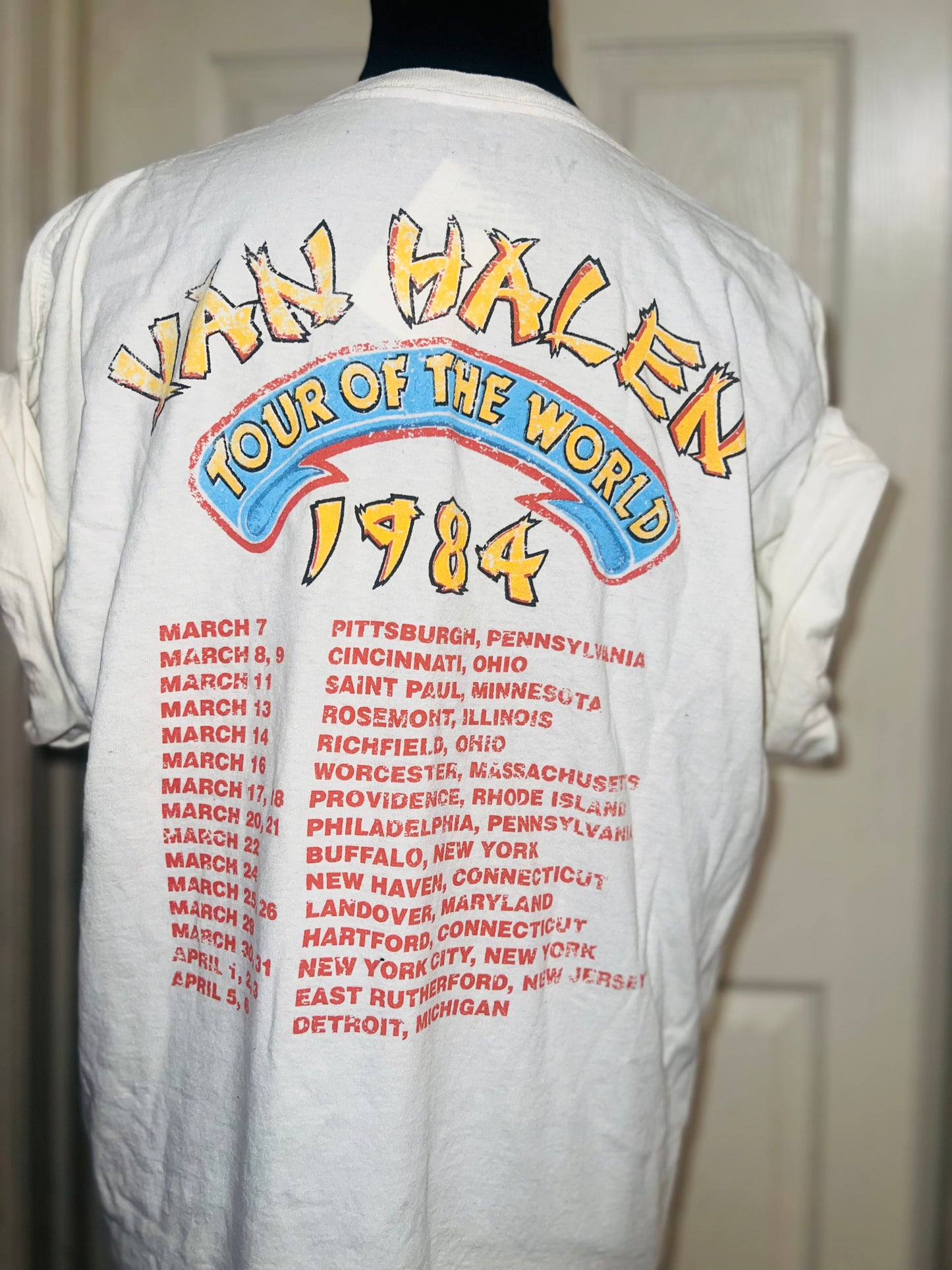 Van Halen Double Sided Oversized Distressed Tee