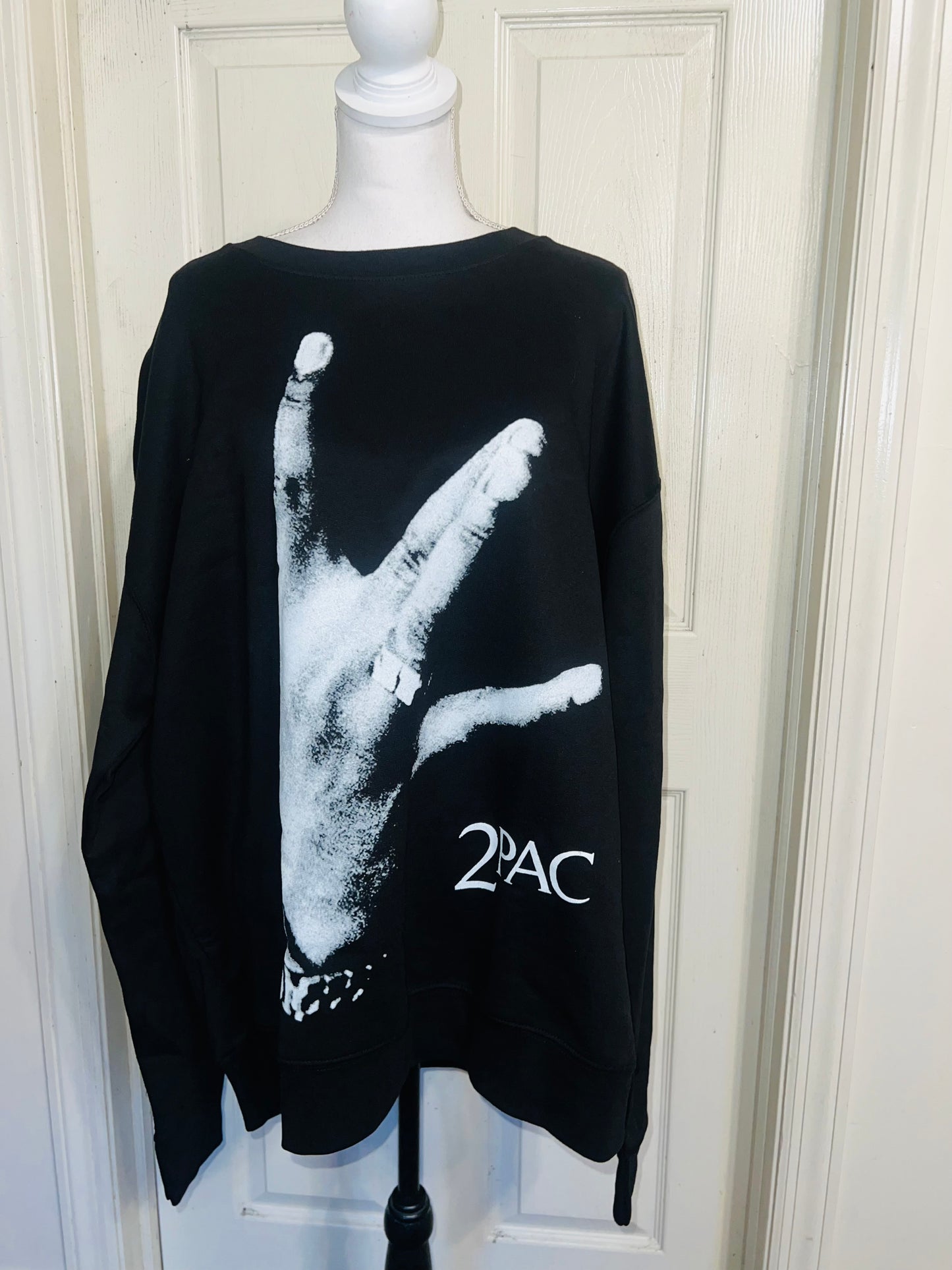 2Pac Oversized Distressed Sweatshirt