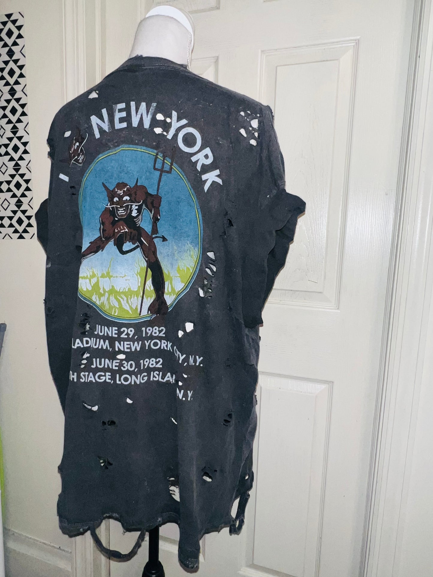 Iron Maiden Double Sided Oversized Distressed Tee