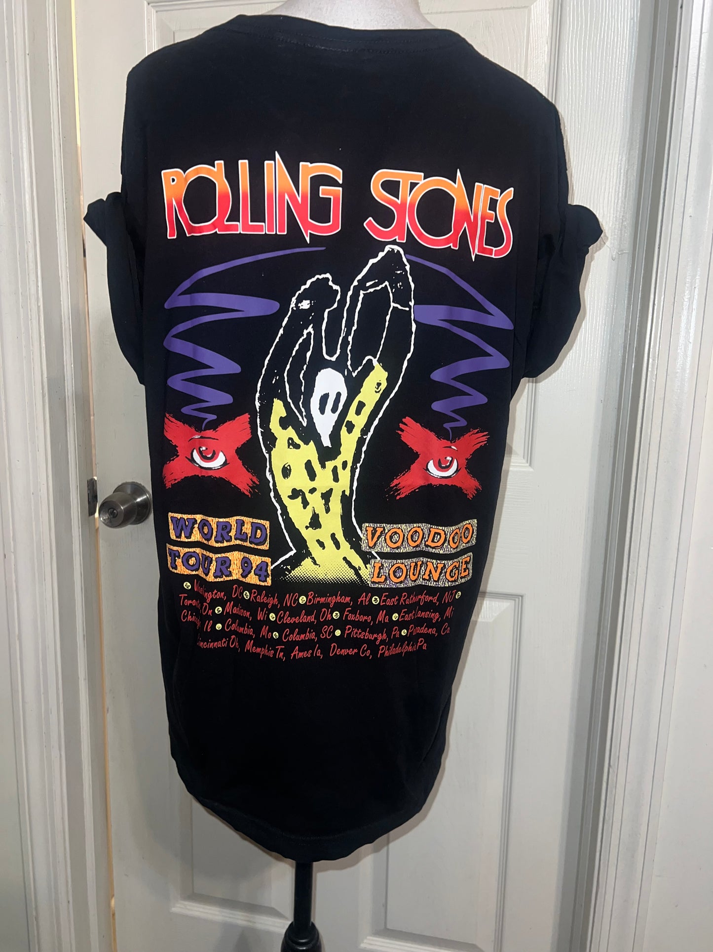 The Rolling Stones Double Sided Oversized Distressed Tee