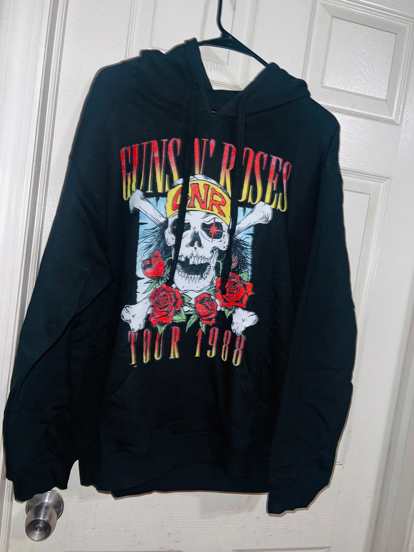 Guns n Roses Tour Oversized Drawstring Sweatshirt