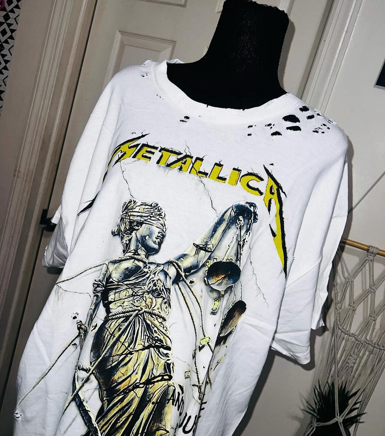 Metallica Oversized Distressed Tee (not distressed yet)