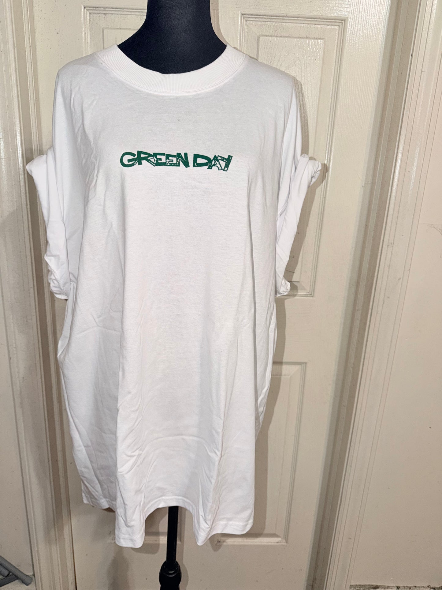 Green Day Double Sided Oversized Distressed Tee