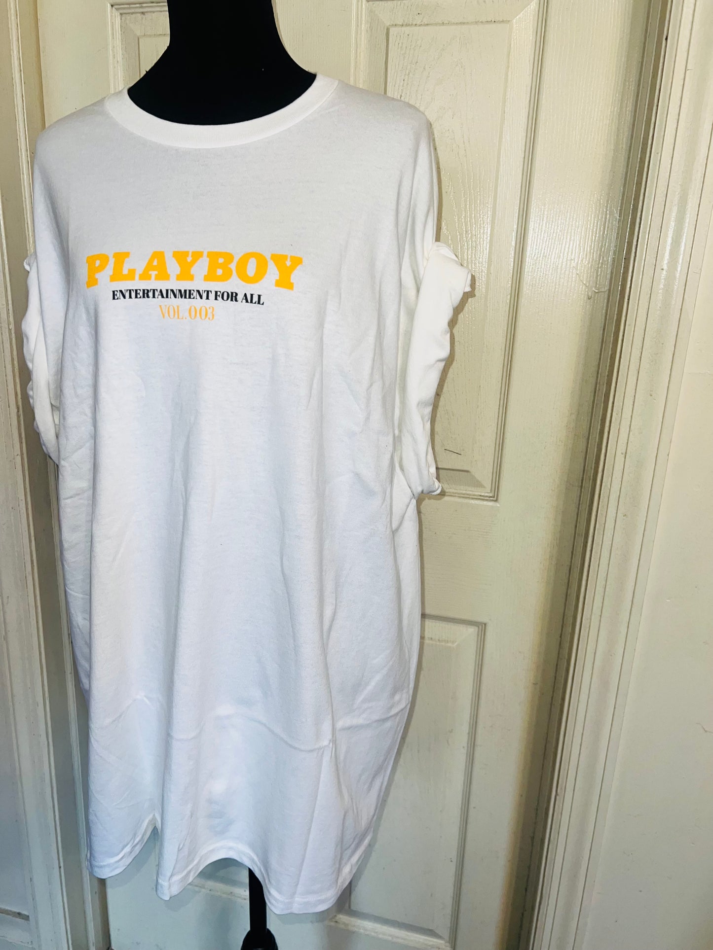 Playboy Double Sided Oversized Distressed Tee
