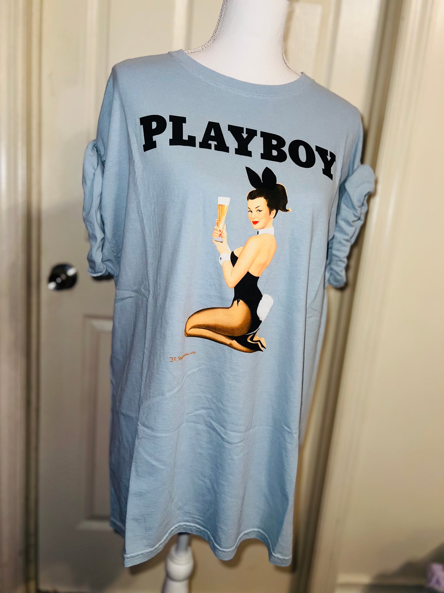 Playboy Oversized Distressed Tee