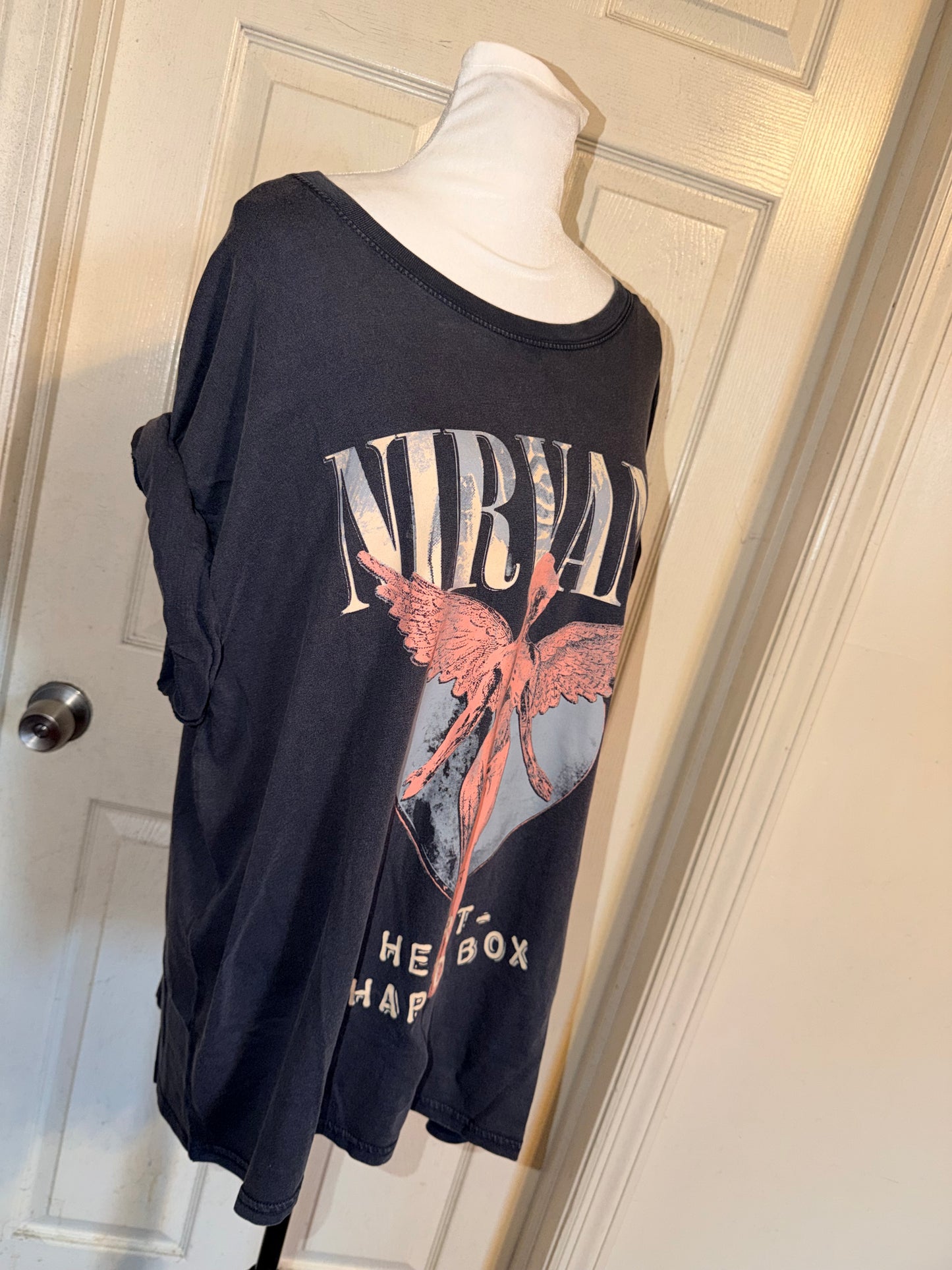 Nirvana Oversized Distressed Tee