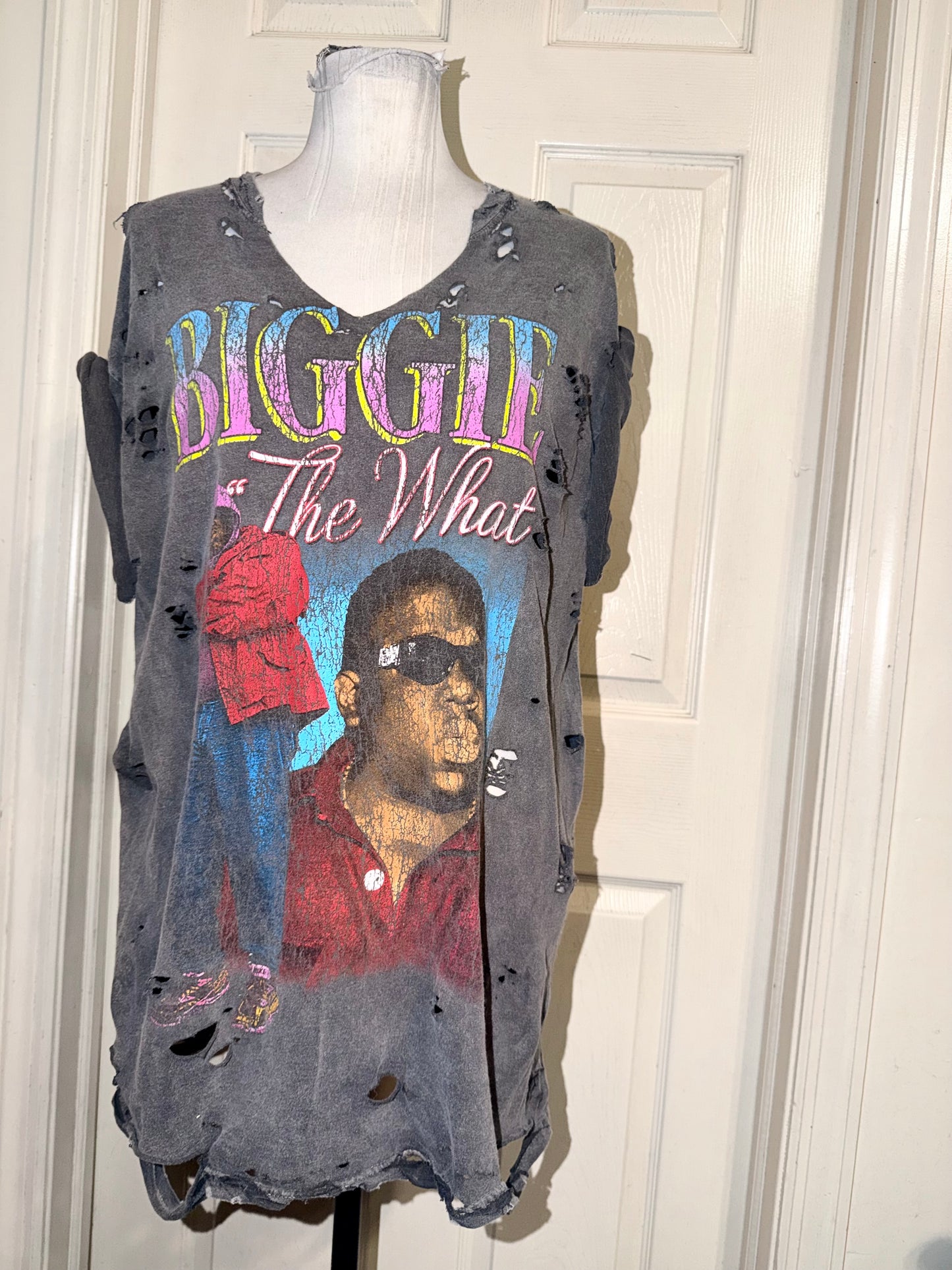 Biggie Smalls Oversized Distressed Tee