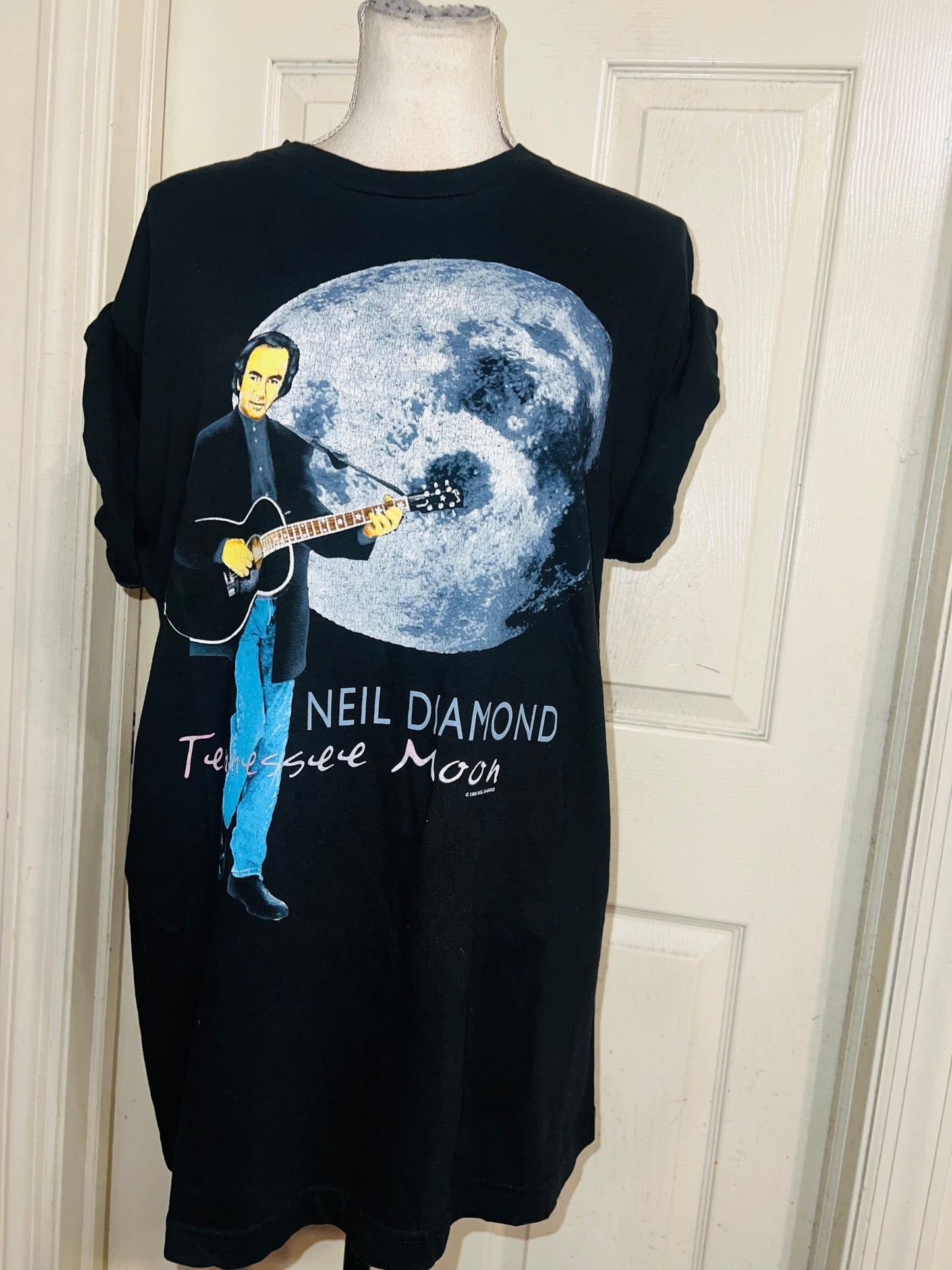Neil Diamond Vintage Double Sided Oversized Distressed Tee