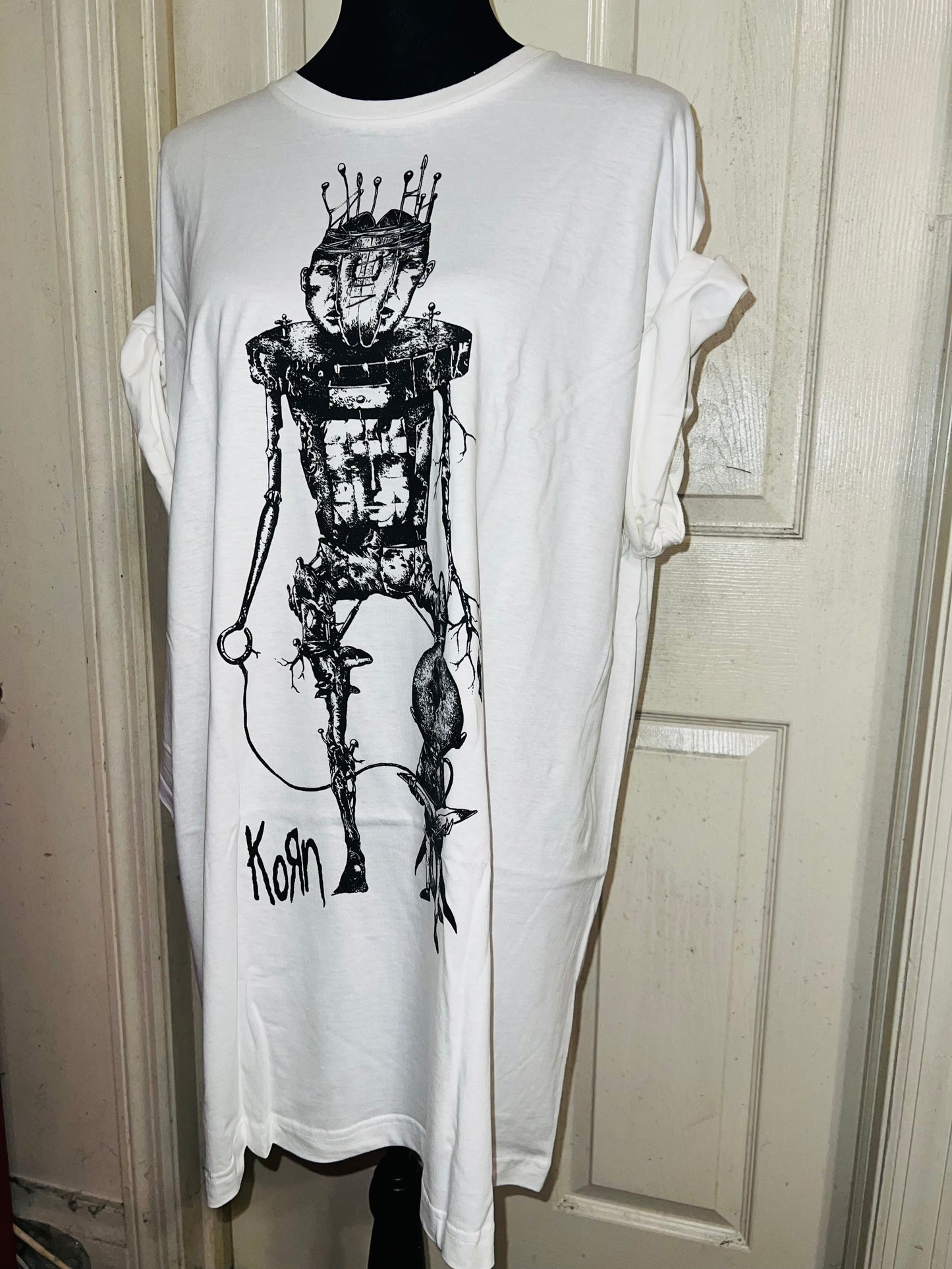 Korn Robot Oversized Distressed T-Shirt