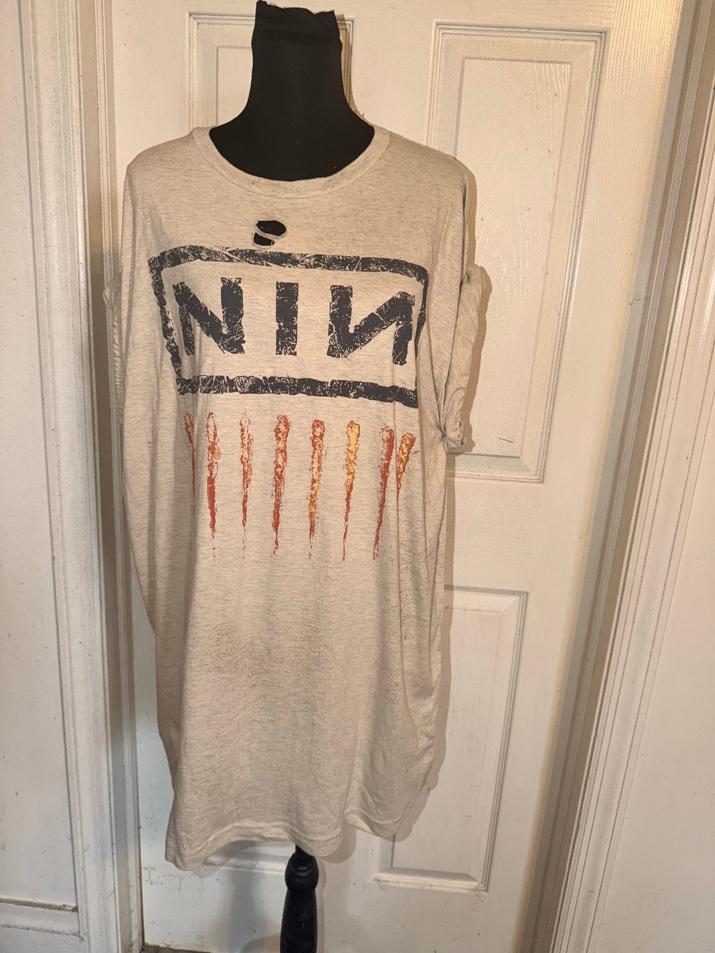 Nine Inch Nails Oversized Distressed Tee