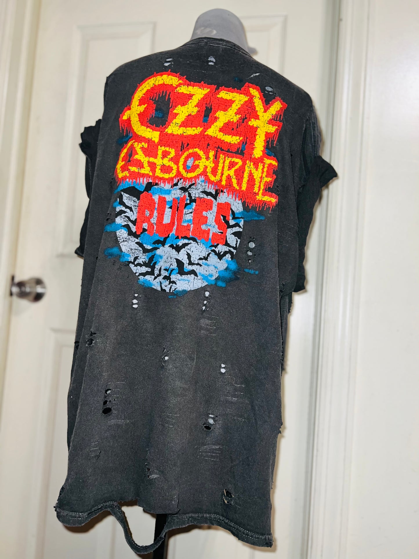 Ozzy Osbourne Double Sided Oversized Distressed Tee
